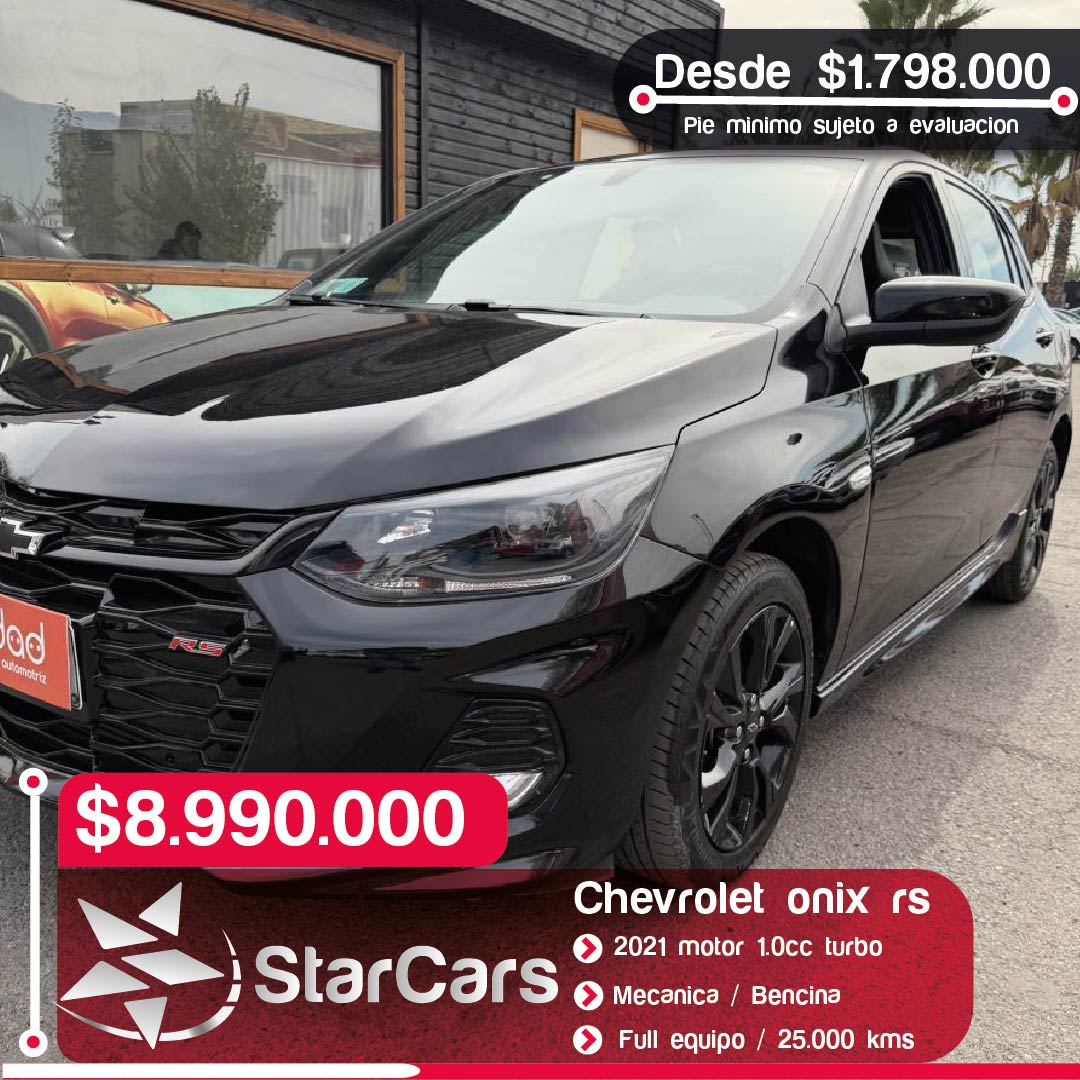 CHEVROLET  ÓNIX RS 2021 1.0CC
