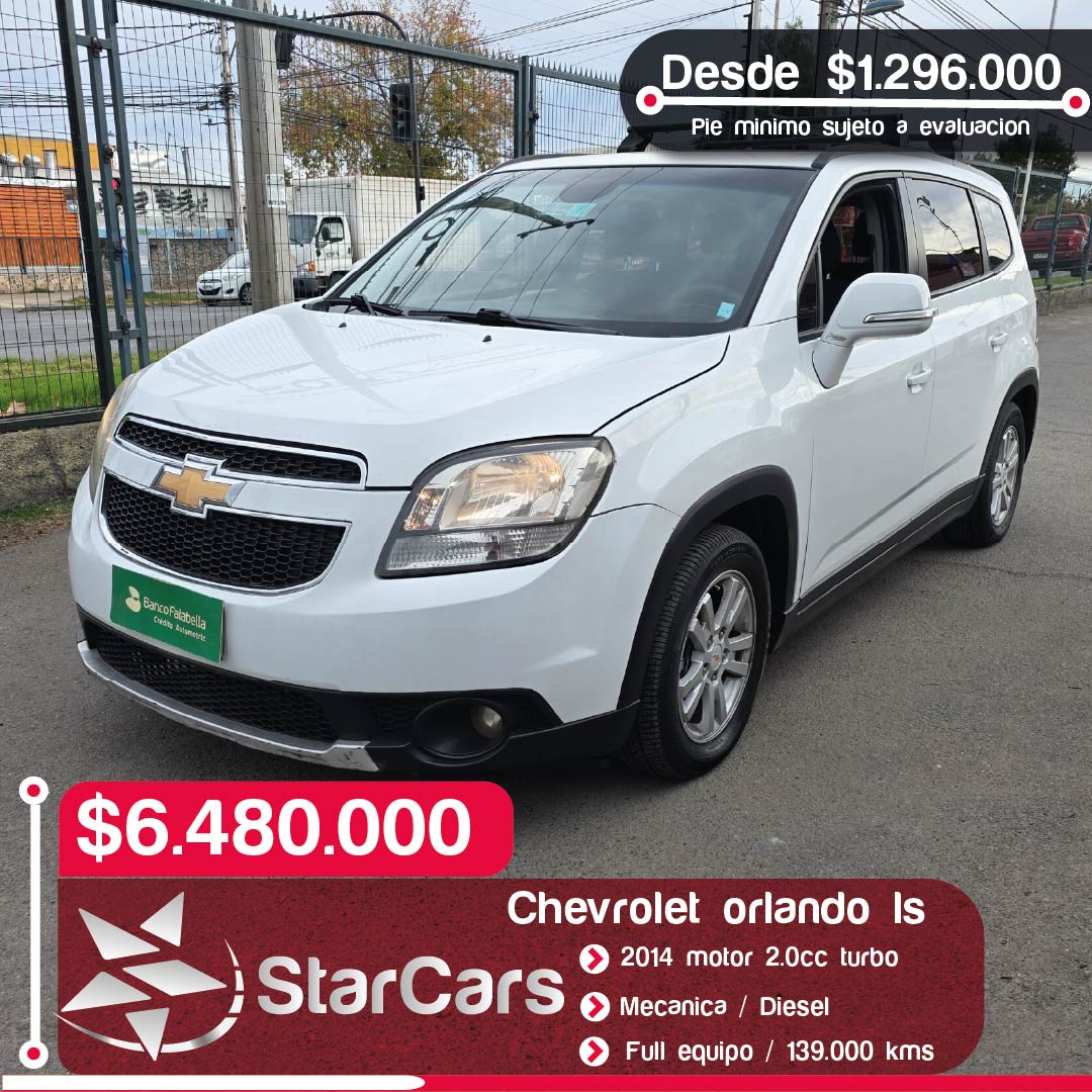 CHEVROLET  ORLANDO LS 2014 2.0CC