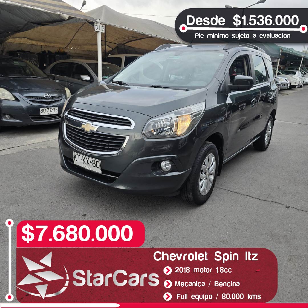 CHEVROLET  SPIN LTZ 2018 1.8CC