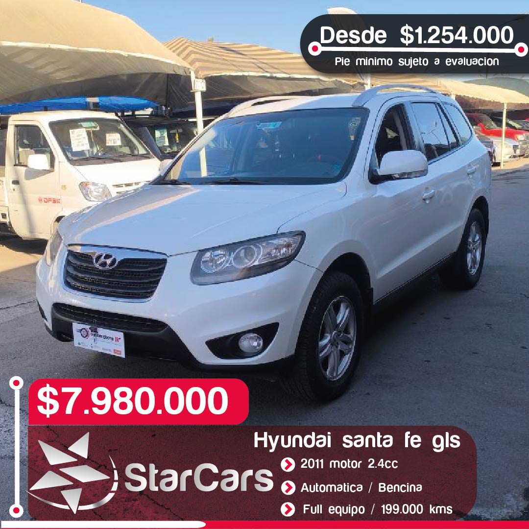 HYUNDAI  SANTA FE 4X2 GLS AUTOMATICA  2011 2.4CC