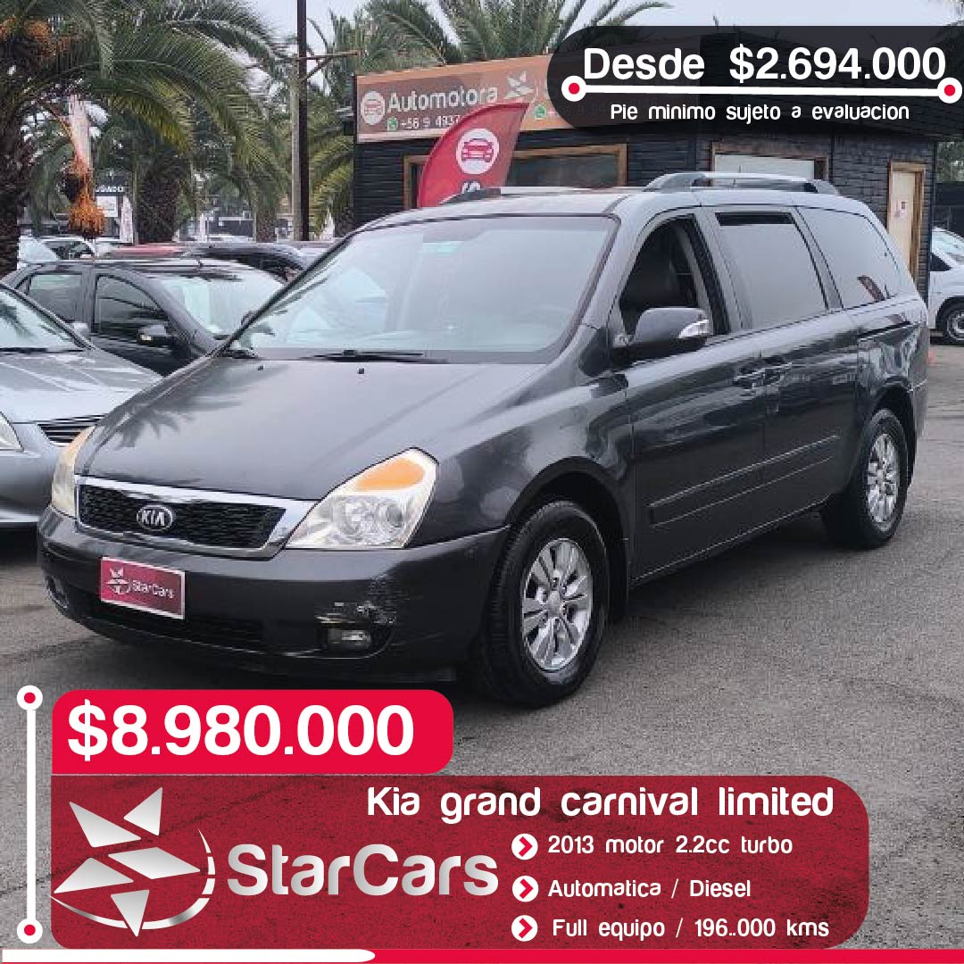 KIA GRAND CARNIVAL LIMITED AUTOMATICA DIESEL  2013 2.2CC