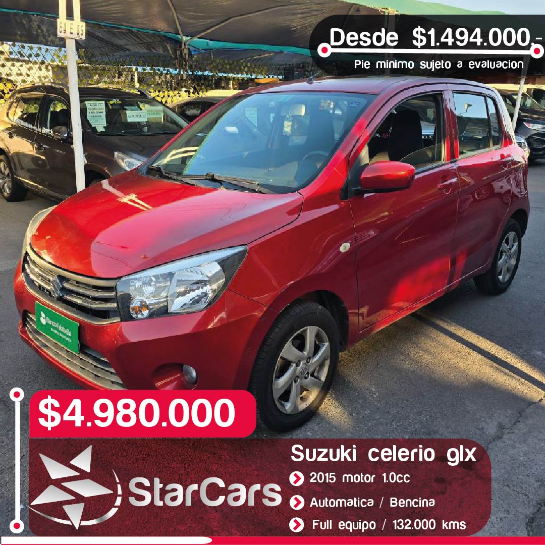 SUZUKI CELERIO GLX 2015 1.0CC