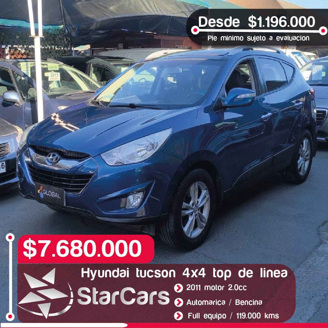 HYUNDAI  TUCSON 4X4 AUTOMATICA PANORAMICO  2011 2.0CC