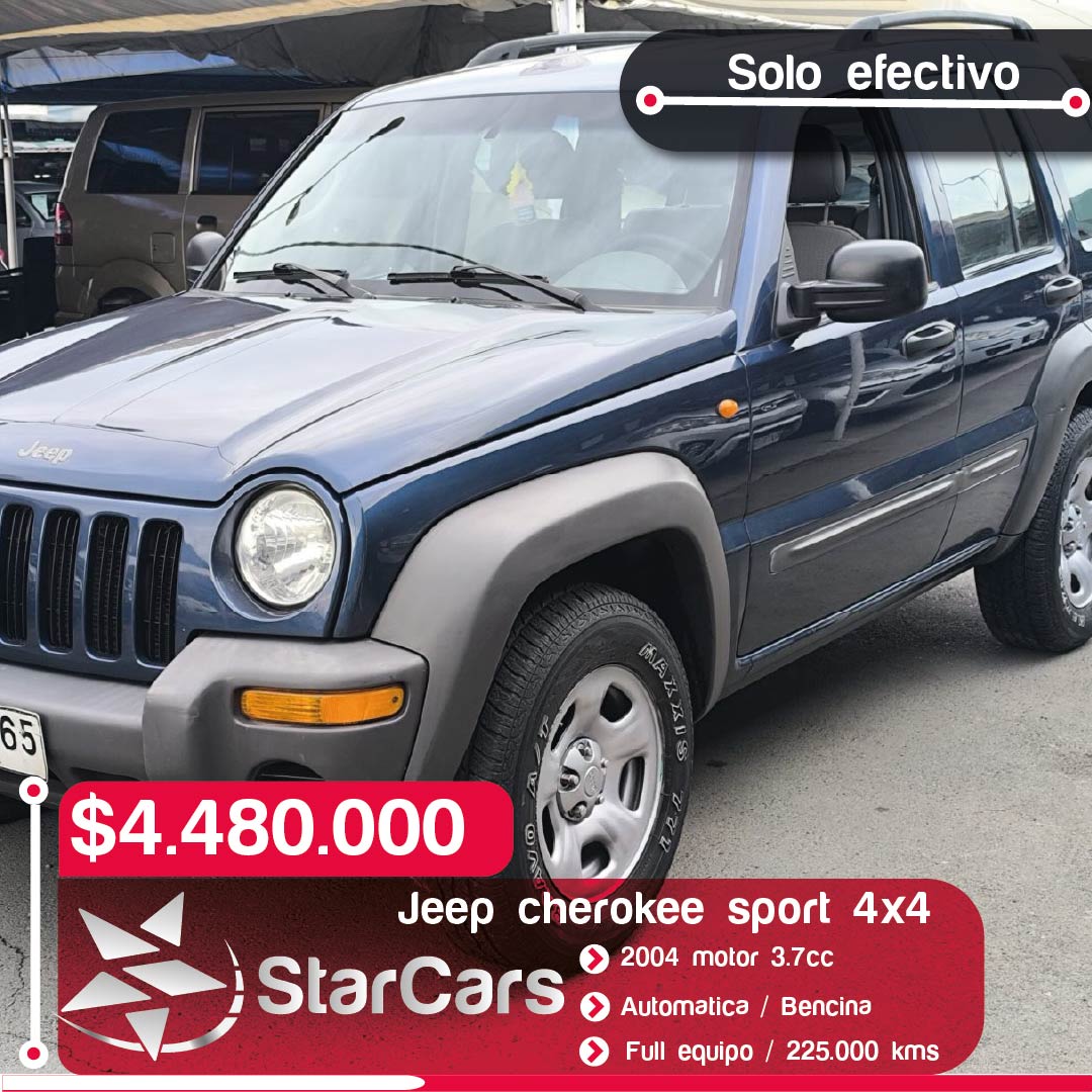 JEEP  CHEROKEE SPORT 4X4 AUTOMATICA  2004 3.7CC