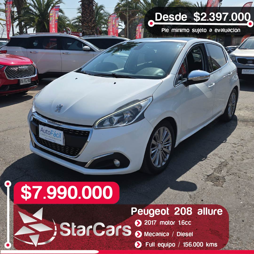 PEUGEOT 208 ALLURE 2017 1.6