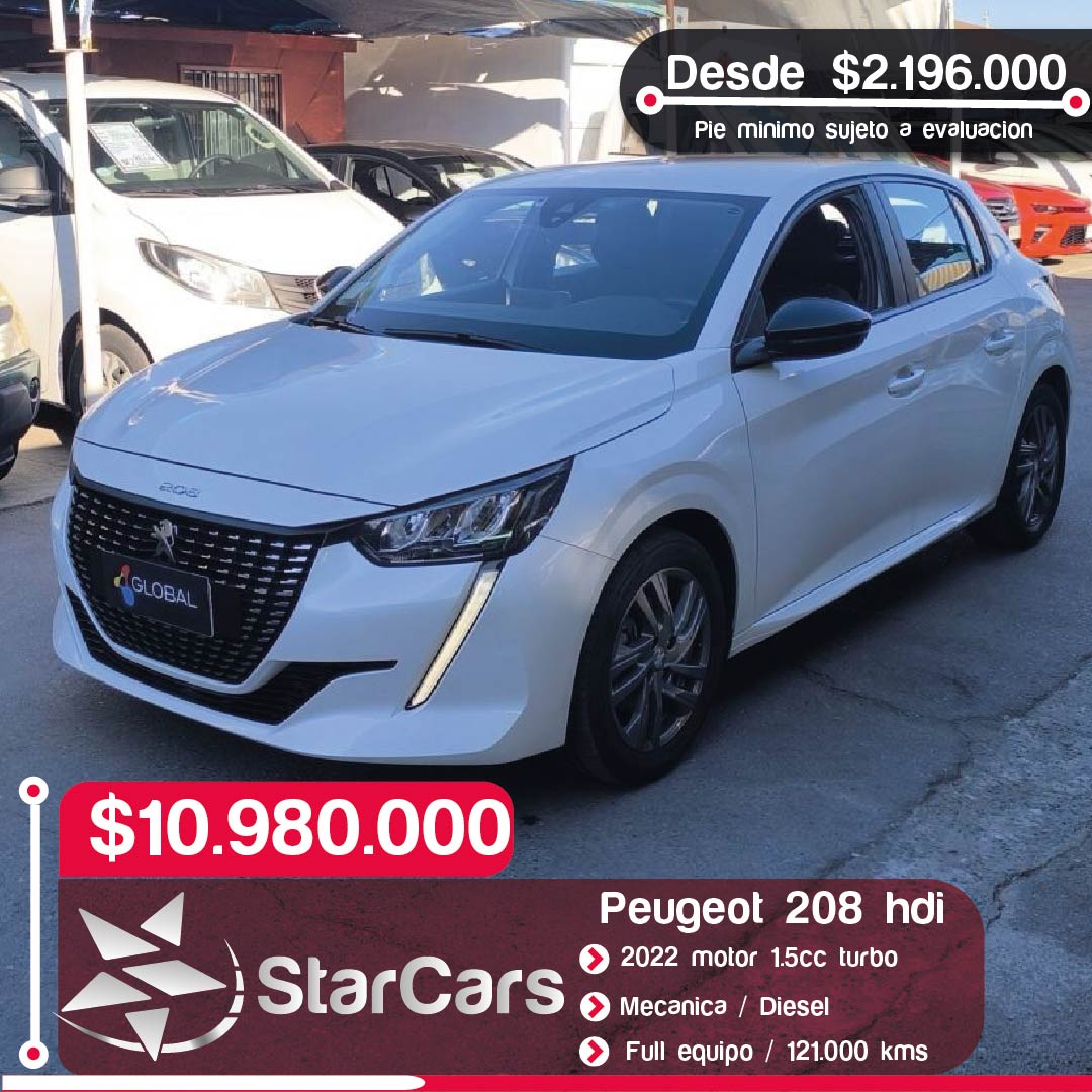 PEUGEOT  208 DIESEL  2022 1.5CC