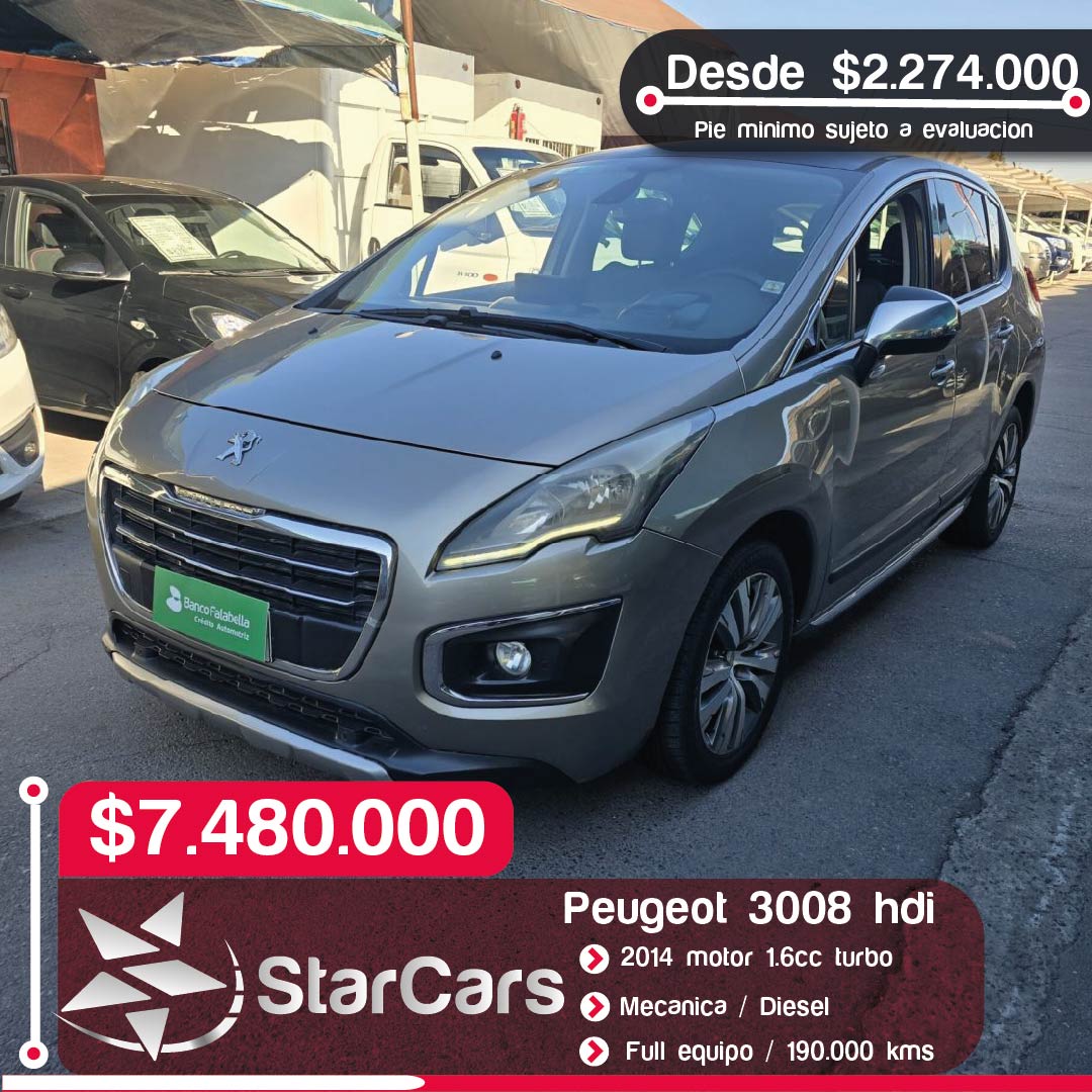 PEUGEOT 3008 2014 1.6CC