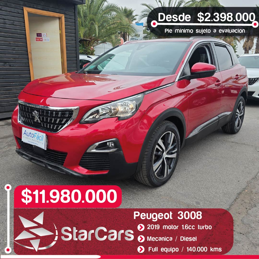 PEUGEOT 3008 DIESEL MECANICA  2019 1.6cc