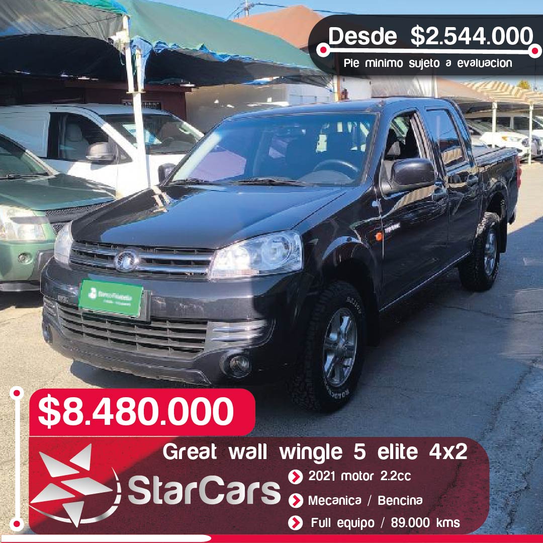 GREAT WALL  WINGLE 5 4X2 ELITE BENCINA  2021 2.2CC