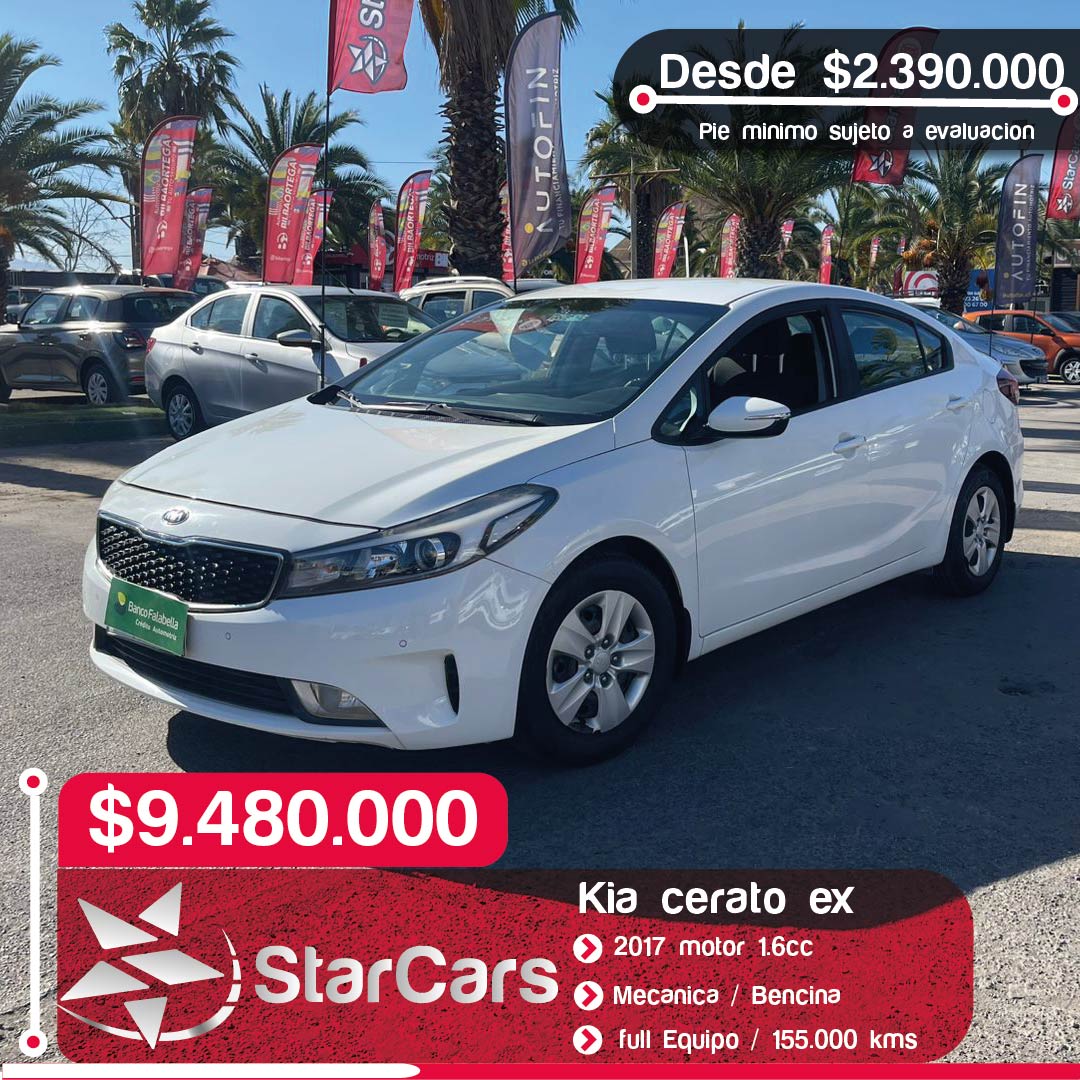 KIA CERATO EX Año 2017 1.6cc