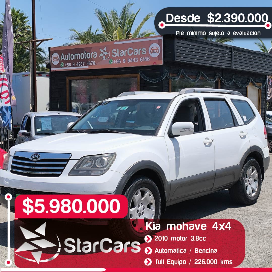 KIA MOHAVE 4X4 AUTOMATICA V6 BENCINA 2010 3.8