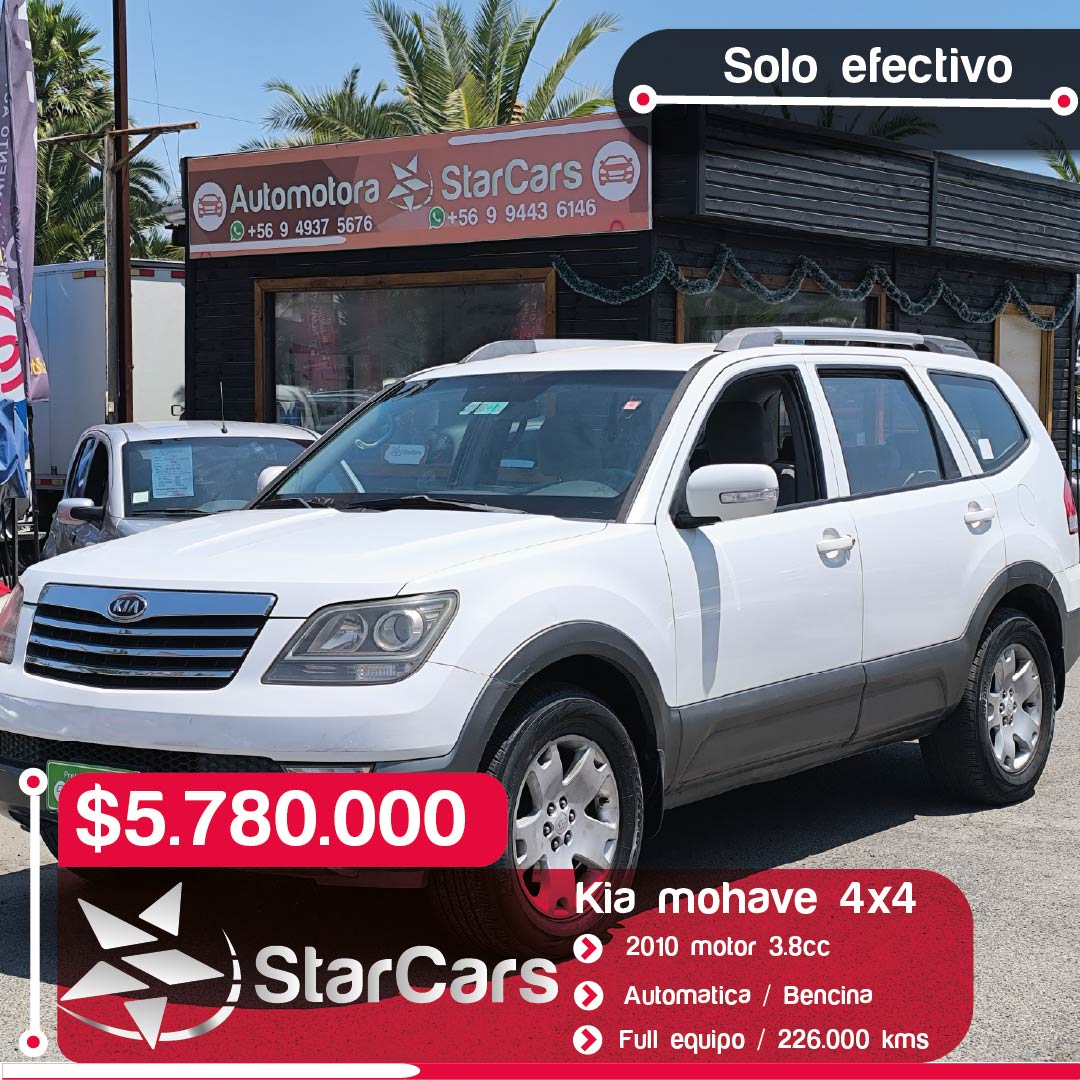 KIA MOHAVE 4X4 AUTOMATICA V6 BENCINA 2010 3.8