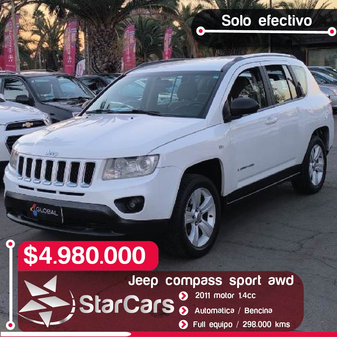 JEEP  COMPASS SPORT 4WD AUTOMATICA  2011 2.4CC