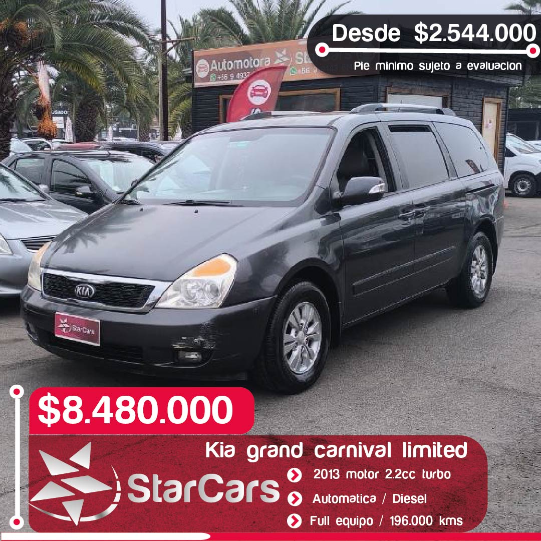 KIA GRAND CARNIVAL LIMITED AUTOMATICA DIESEL  2013 2.2CC