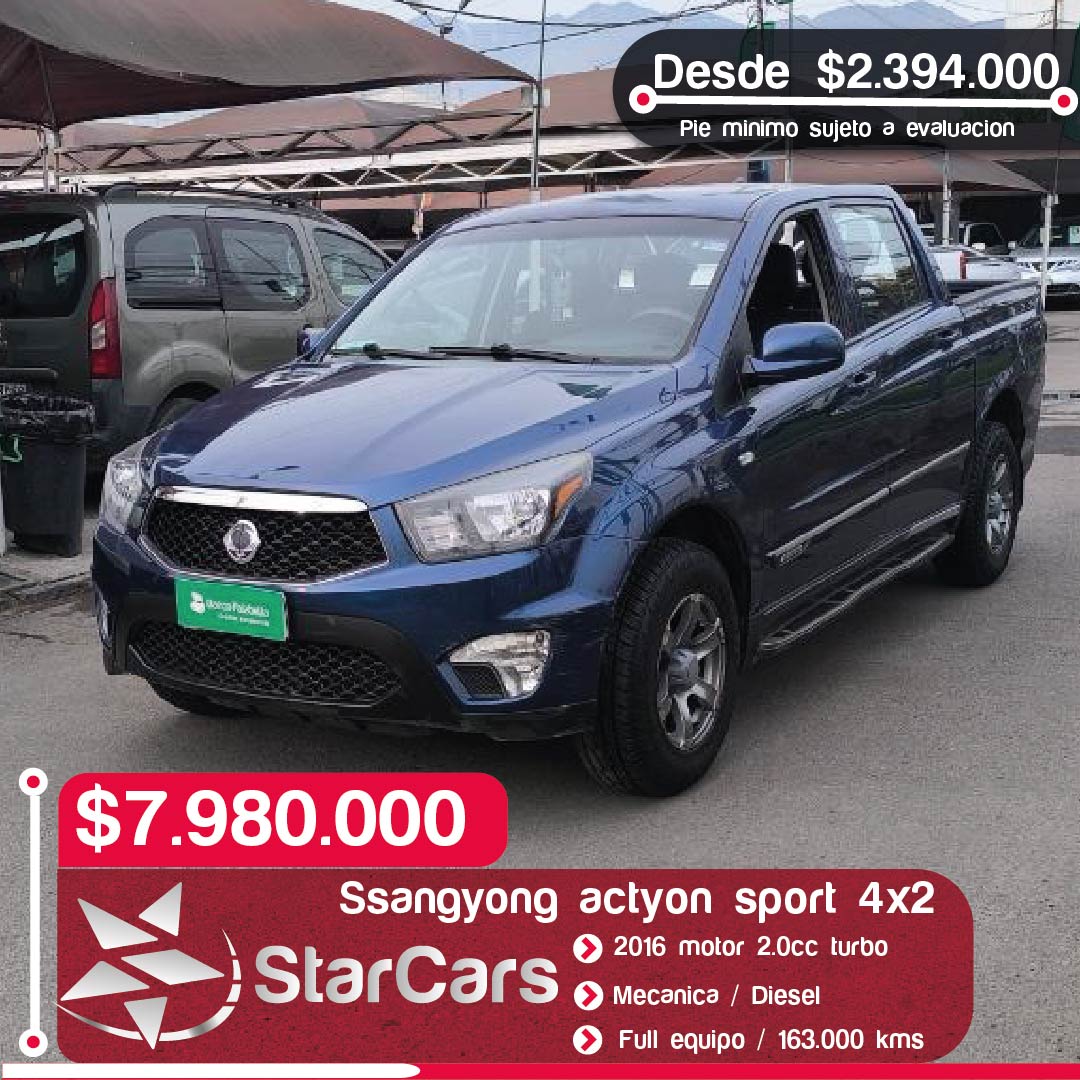 SSANGYONG  ACTYON SPORT 4X2 DIESEL  2016 2.0CC