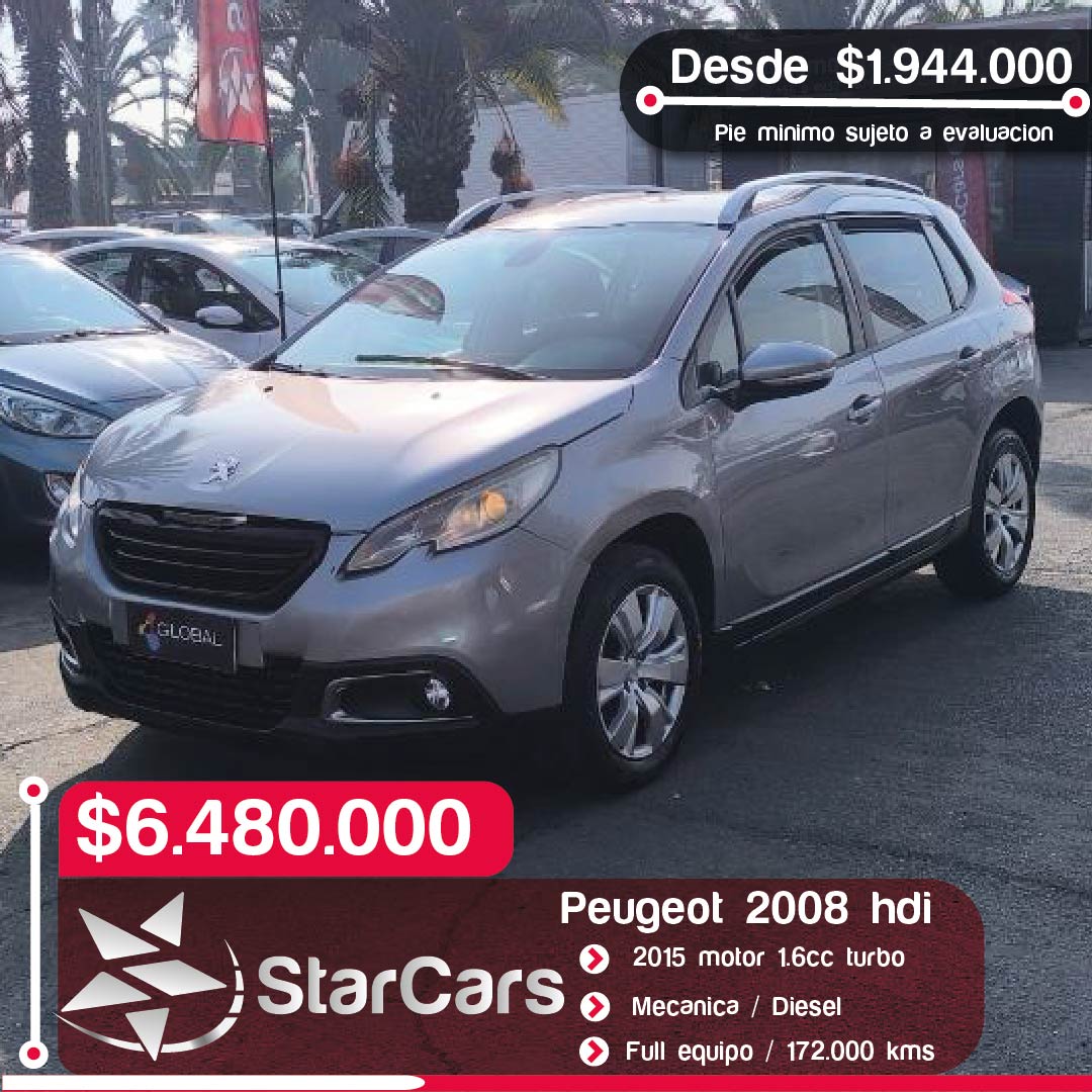PEUGEOT  2008 HDI 2015 1.6CC