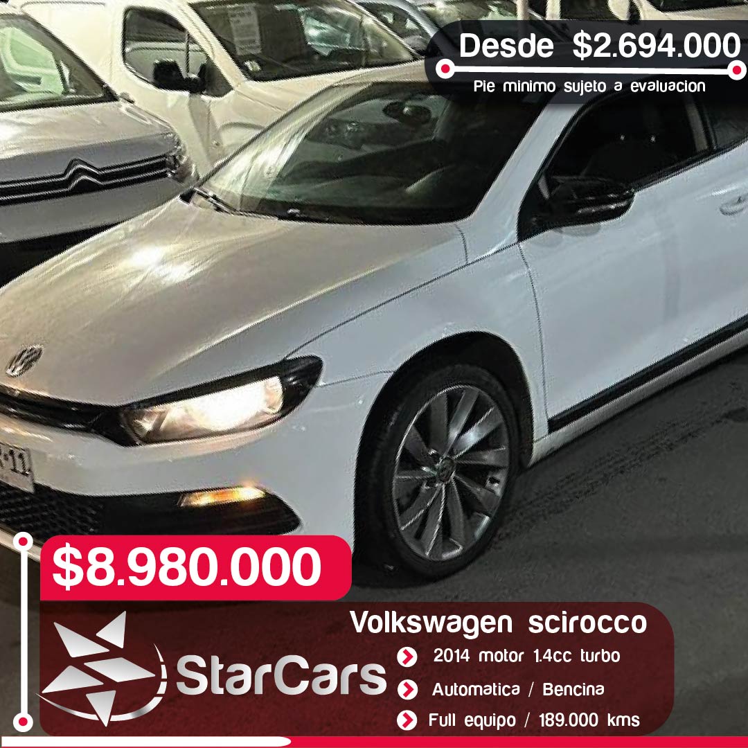 VOLKSWAGEN  SIROCCO AUTOMATICA  2016 2.0CC