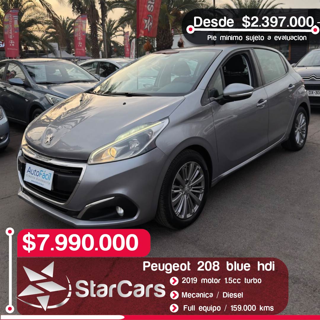 PEUGEOT  208 BLUE HDI 2019 1.5CC