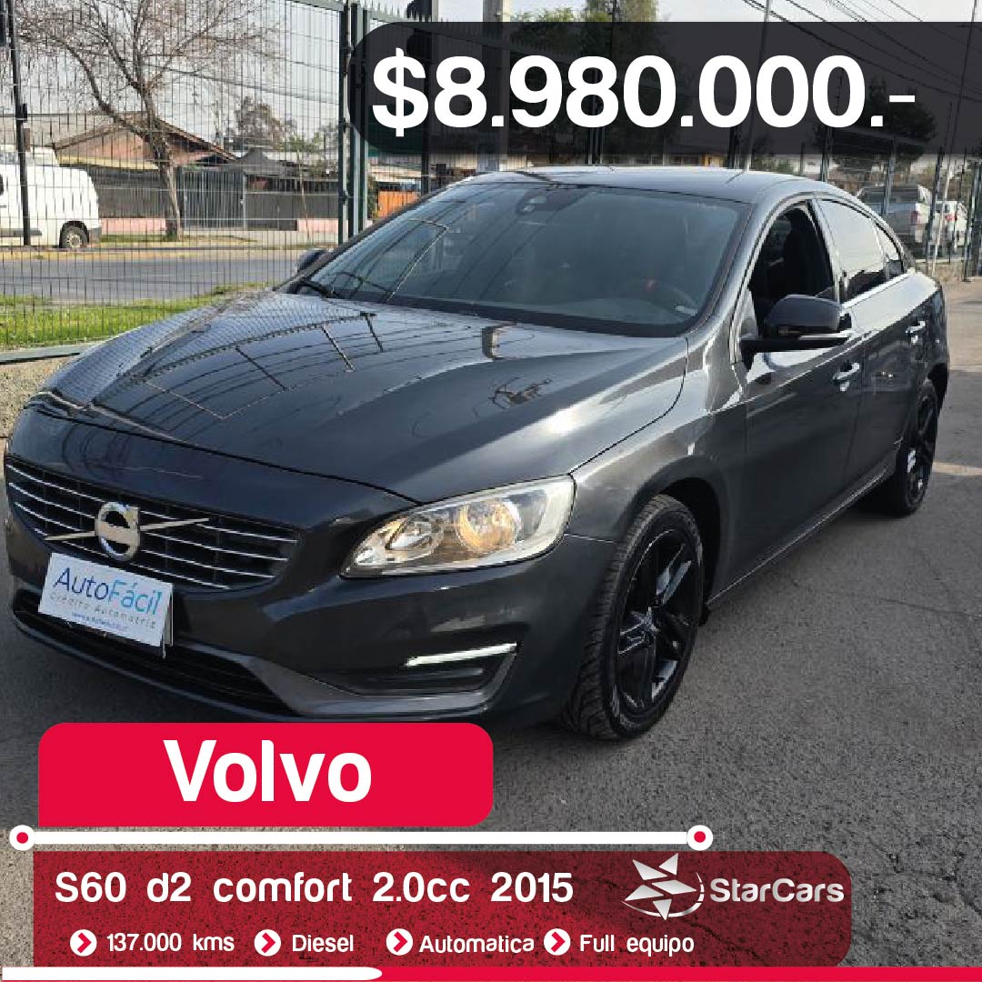 VOLVO S-60 D2 COMFORT AUTOMATICA  2015 2.0CC