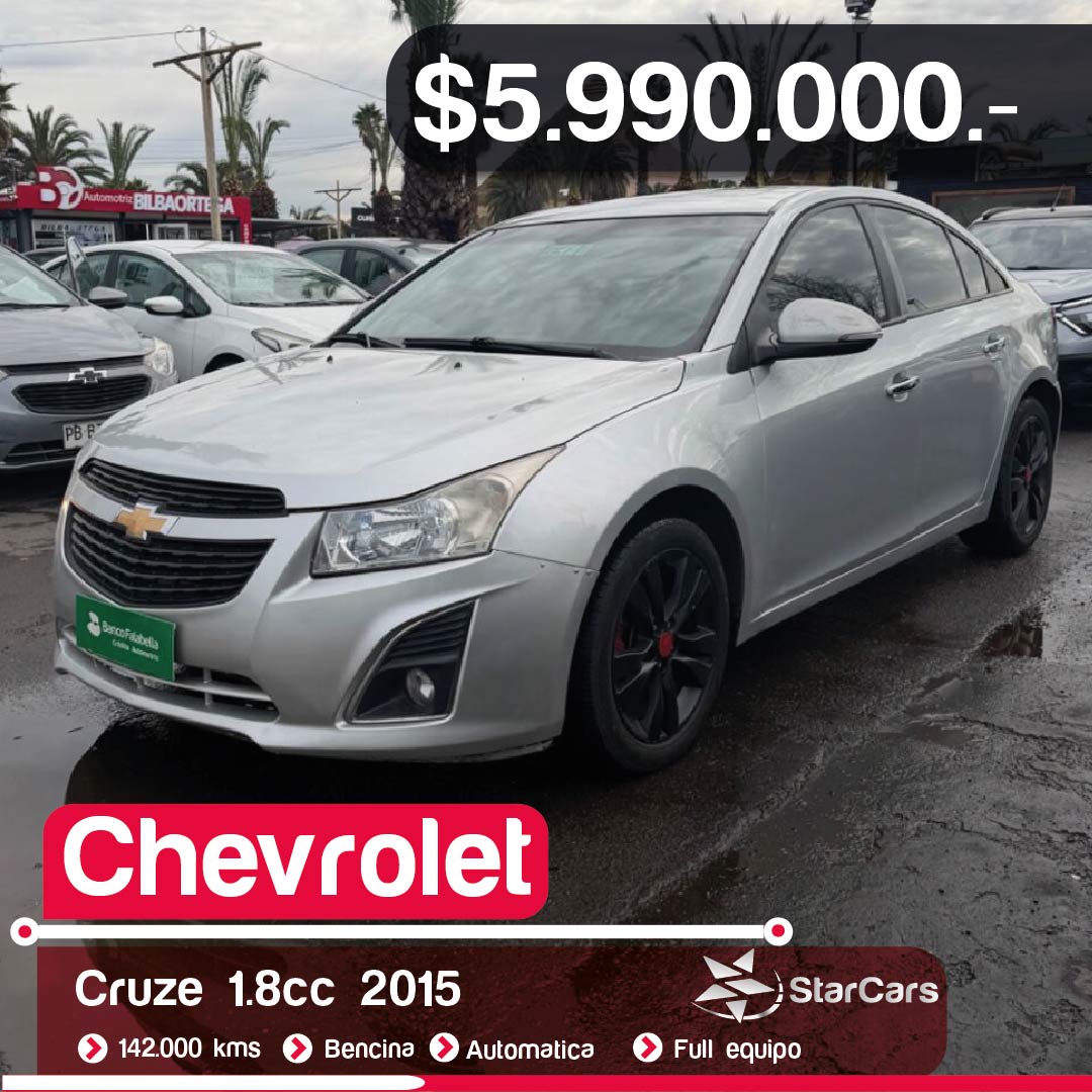 CHEVROLET  CRUZE 2015 1.8CC
