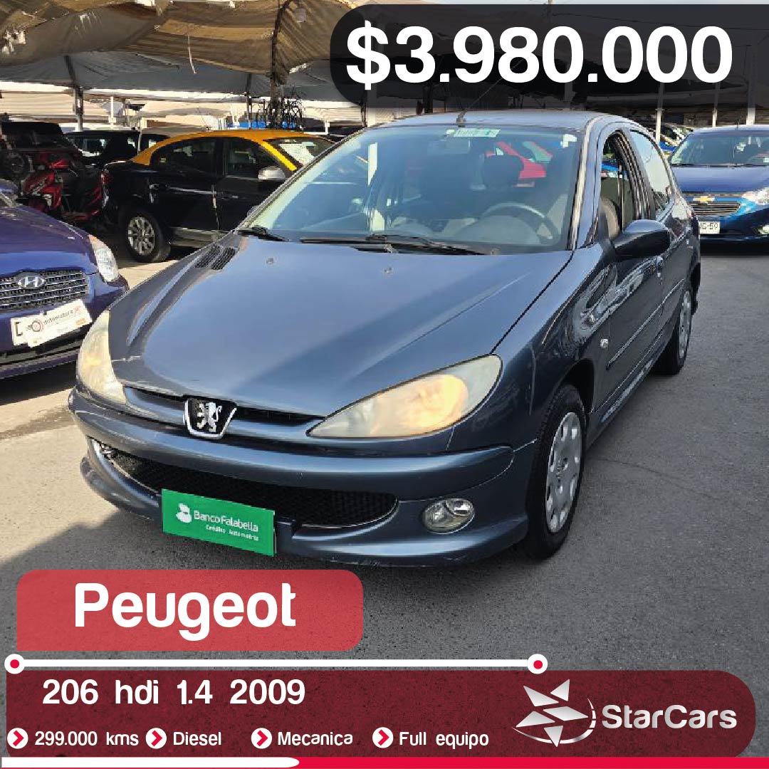 PEUGEOT  206 HDI 2009 1.4CC