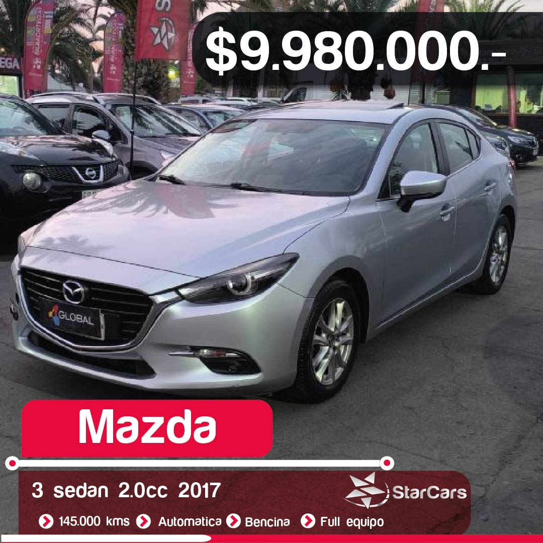 MAZDA  3 SEDAN AUTOMATICA  2017 2.0CC