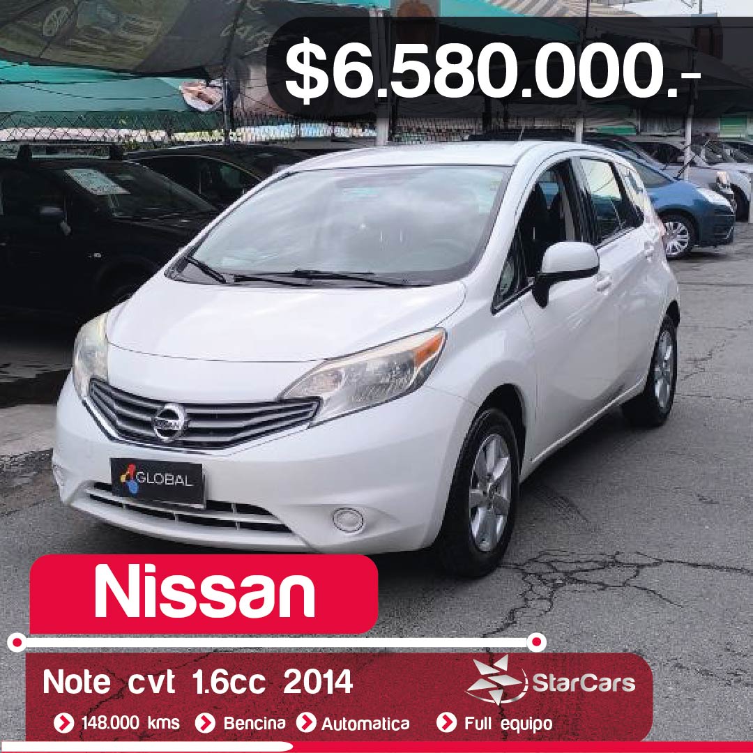 NISSAN  NOTE CVT AUTOMATICA  2014 1.6CC