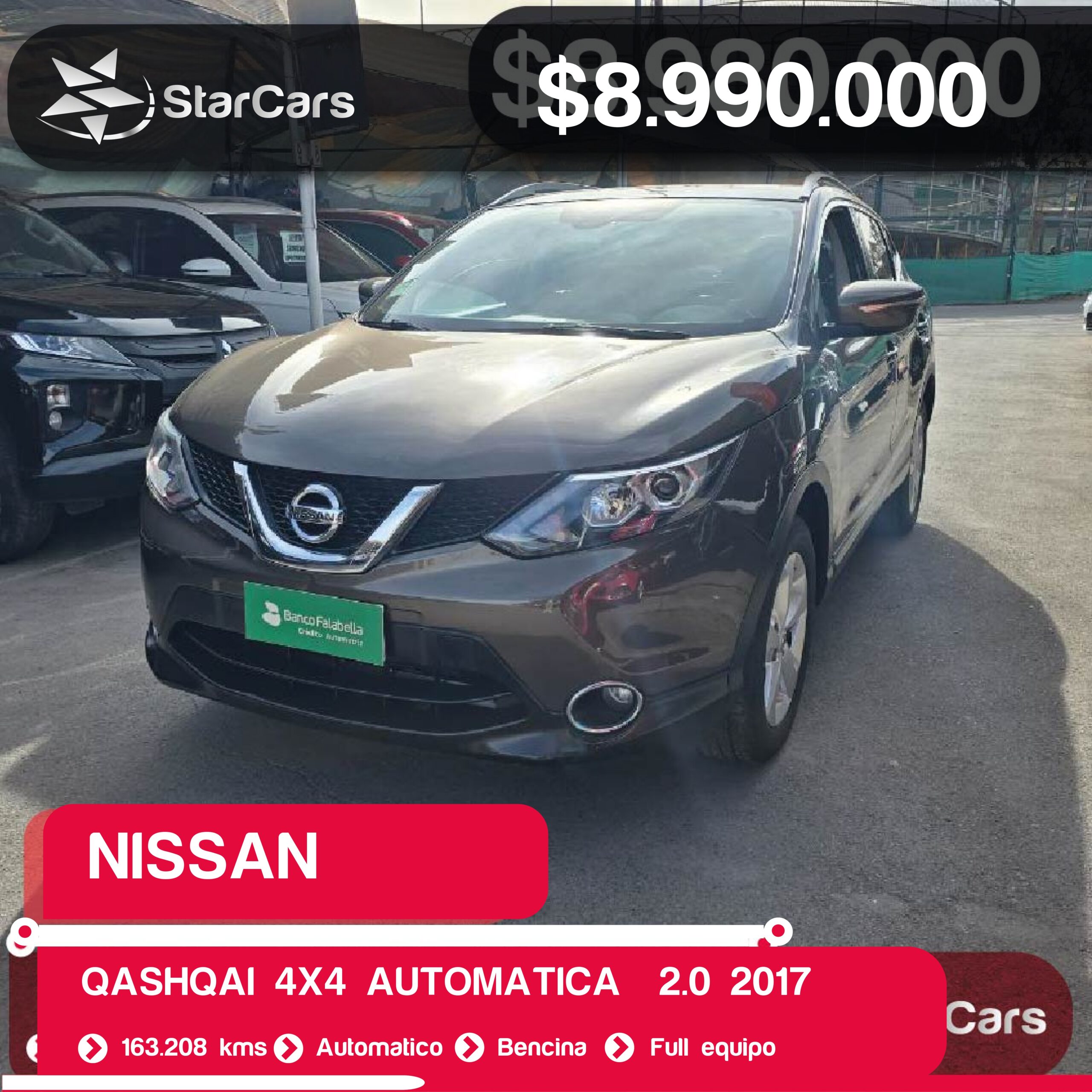 NISSAN QASHQAI 4X4 AUTOMATICA  2017 2.0CC