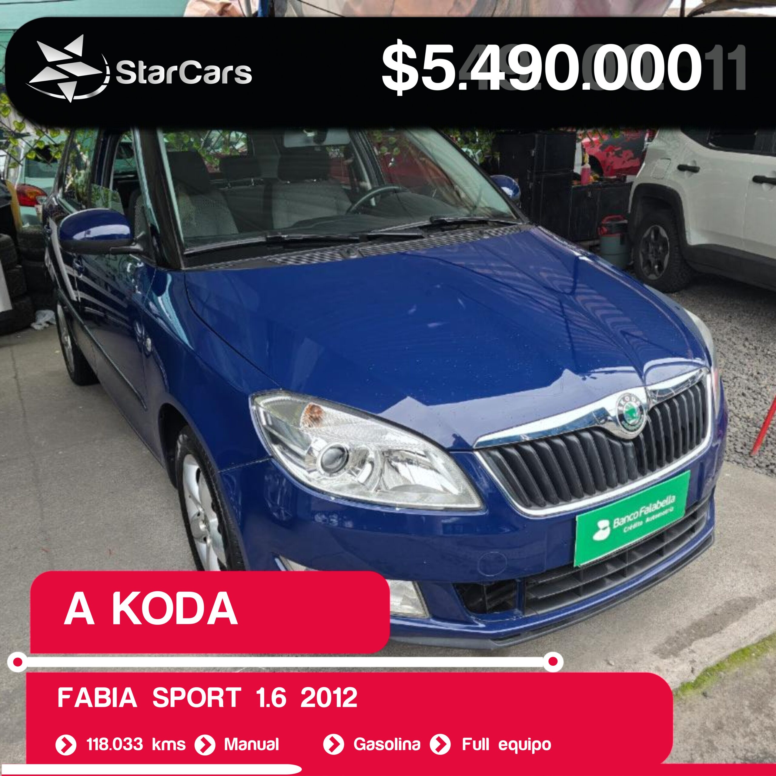ŠKODA FABIA SPORT 2012 1.6CC