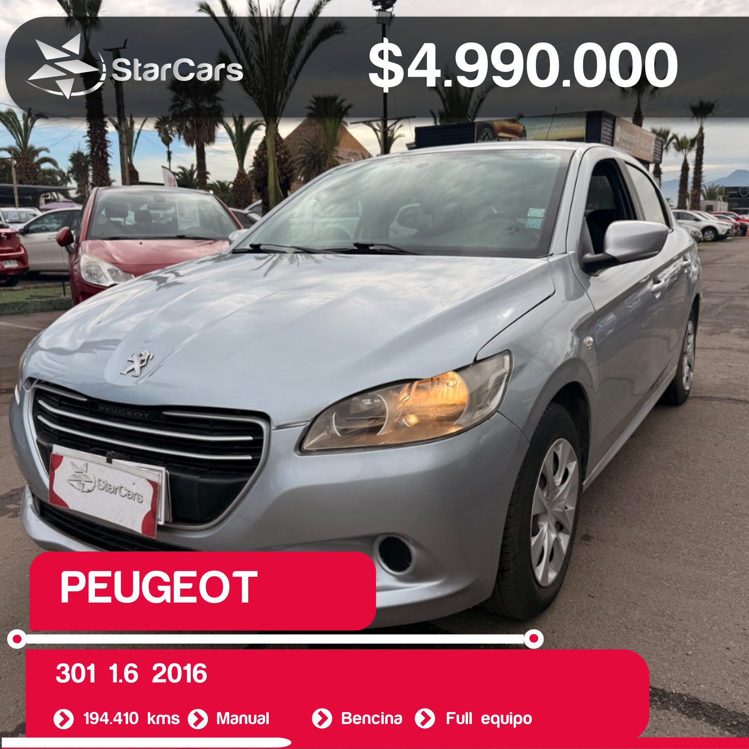 PEUGEOT 301 2016 1.6CC