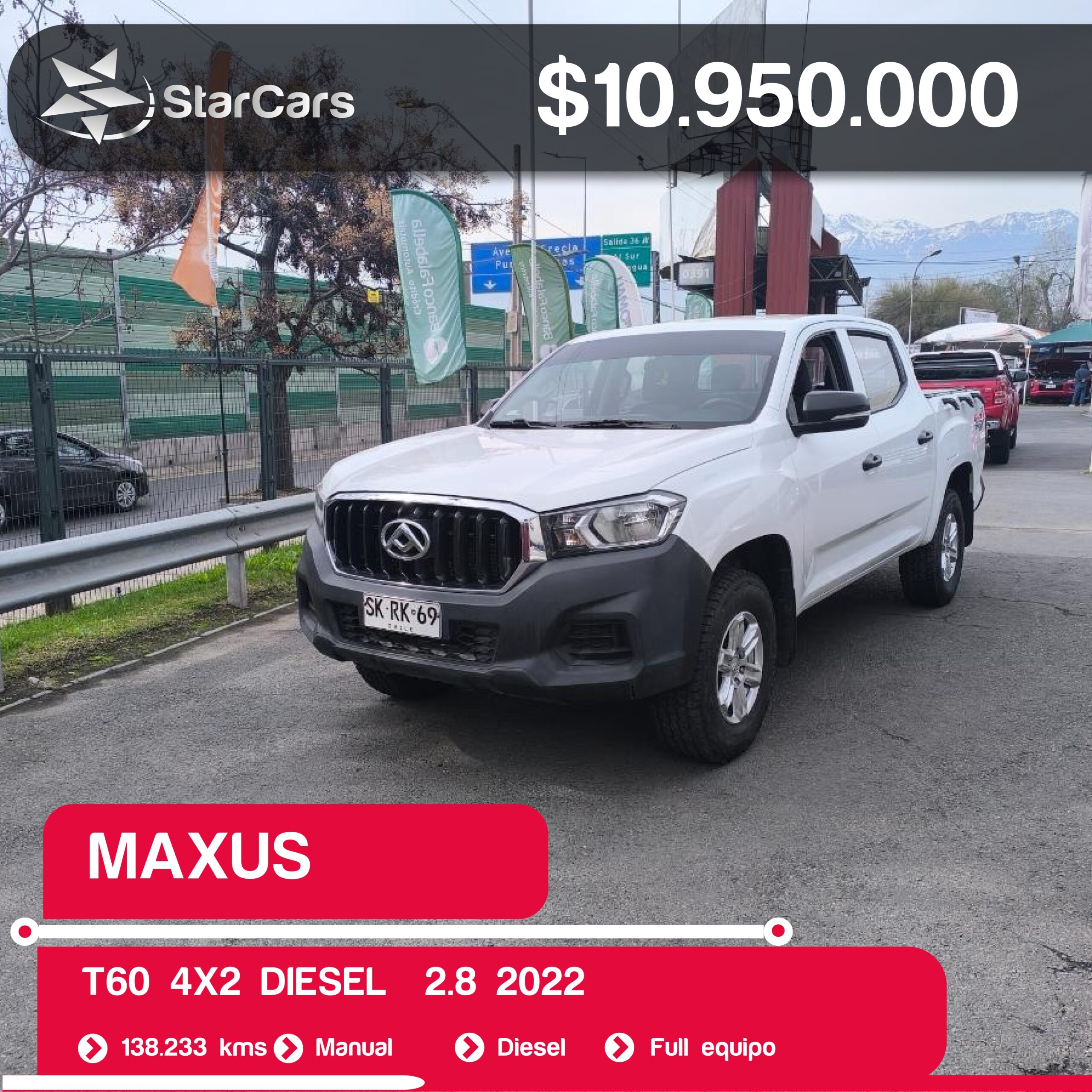 MAXUS  T60 4X2 DIESEL  2022 2.8CC