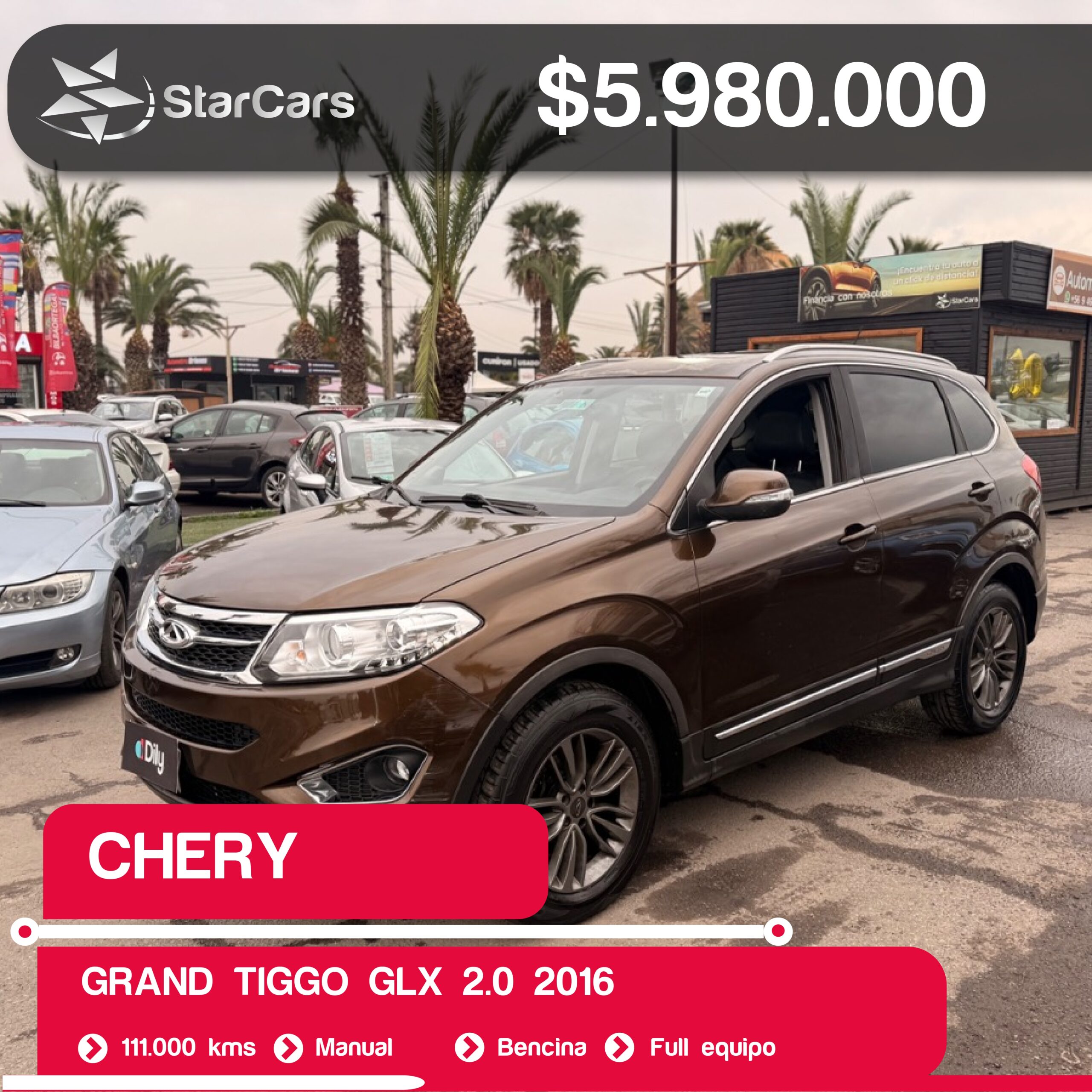 CHERY GRAND TIGGO GLX 2016 2.0CC