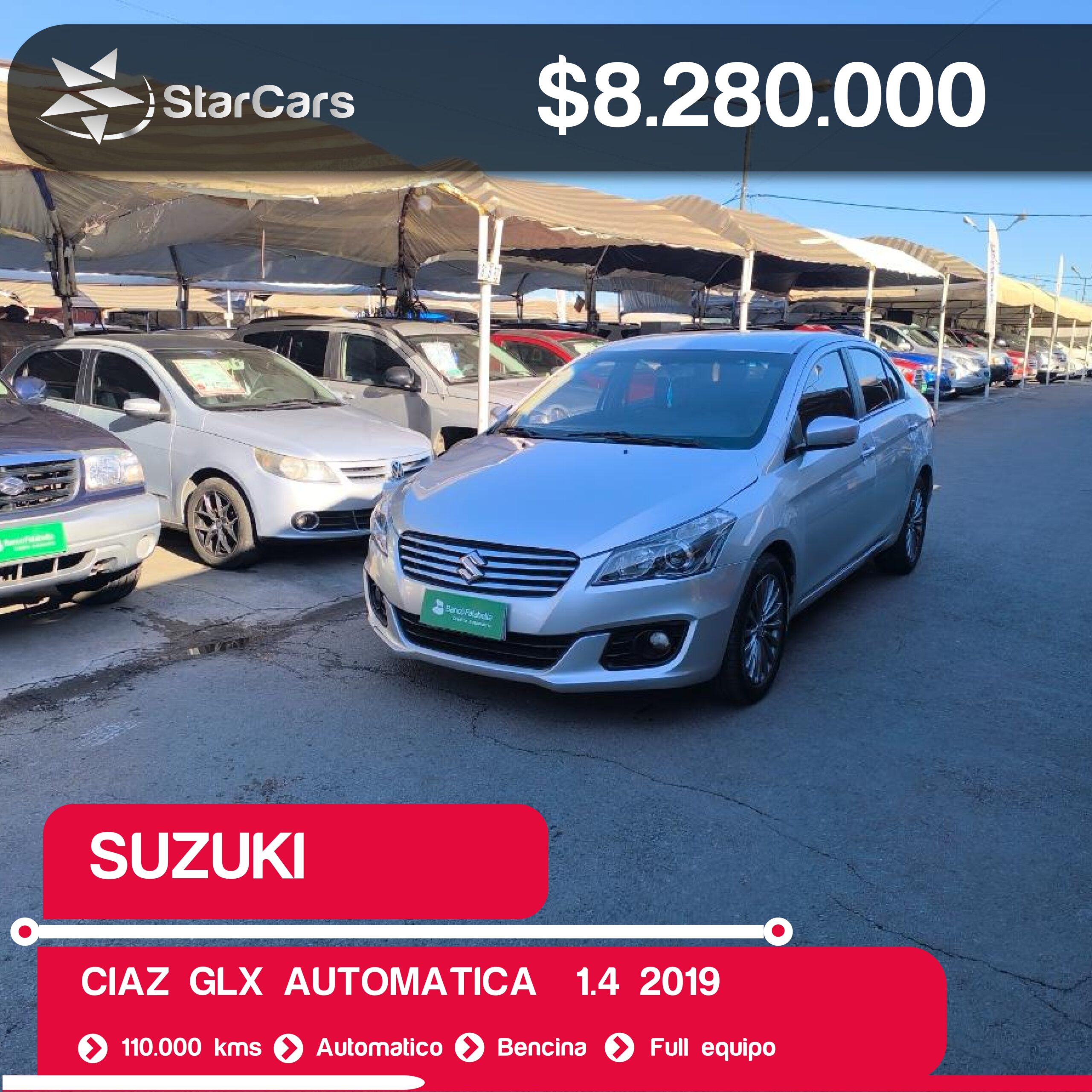 SUZUKI  CIAZ GLX AUTOMATICA  2019 1.4CC