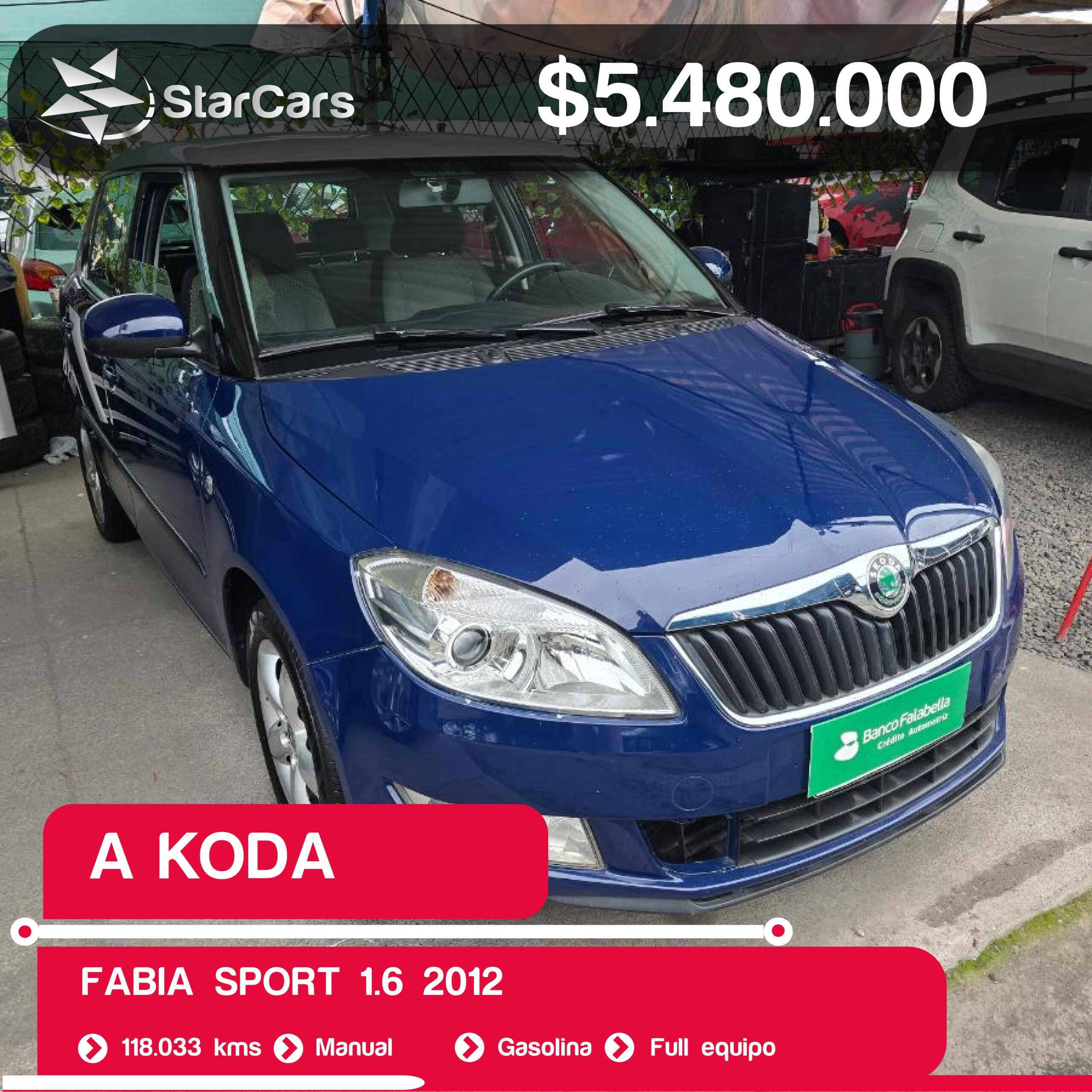 ŠKODA FABIA SPORT 2012 1.6CC