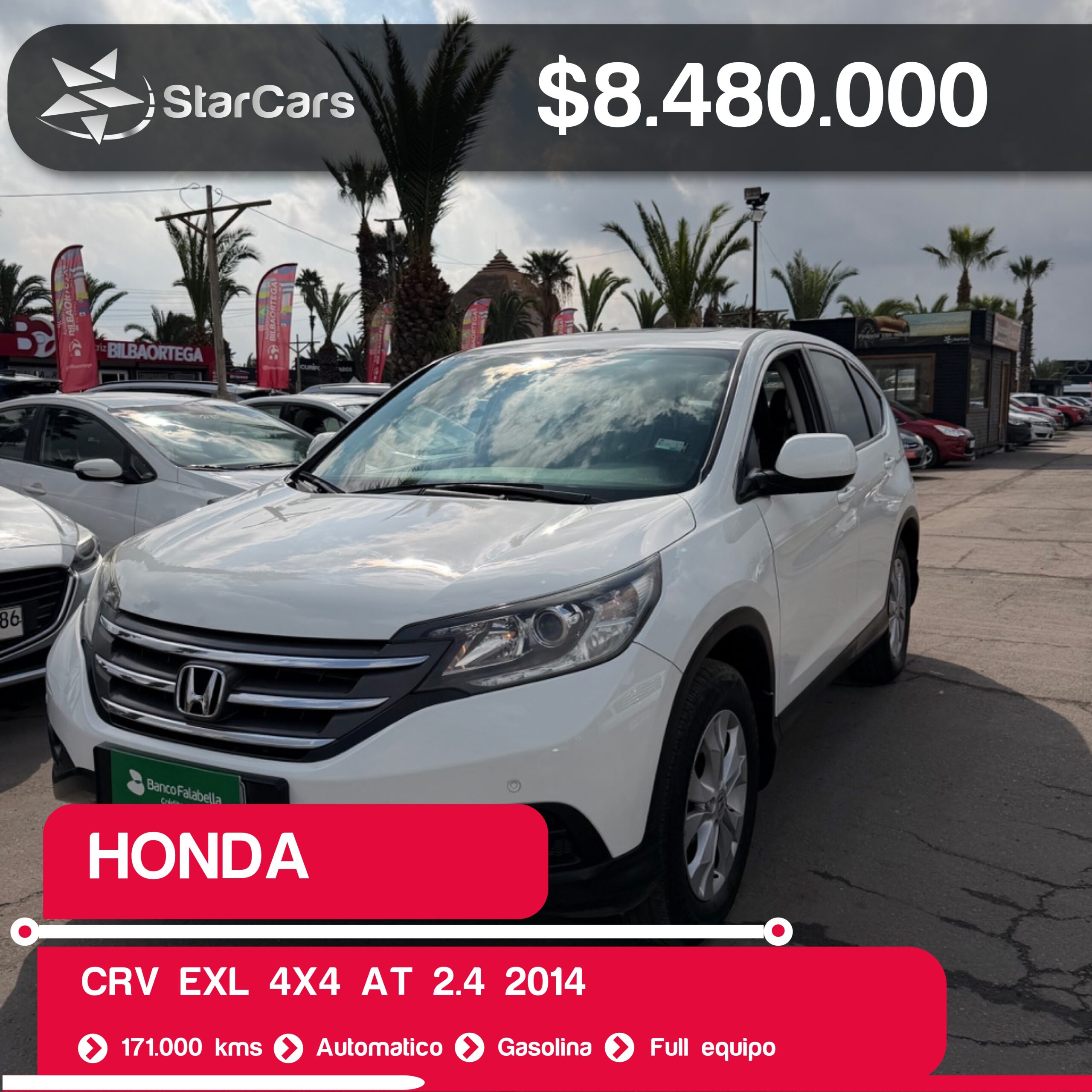 HONDA CRV EXL 4X4 AT 2014 2.4CC