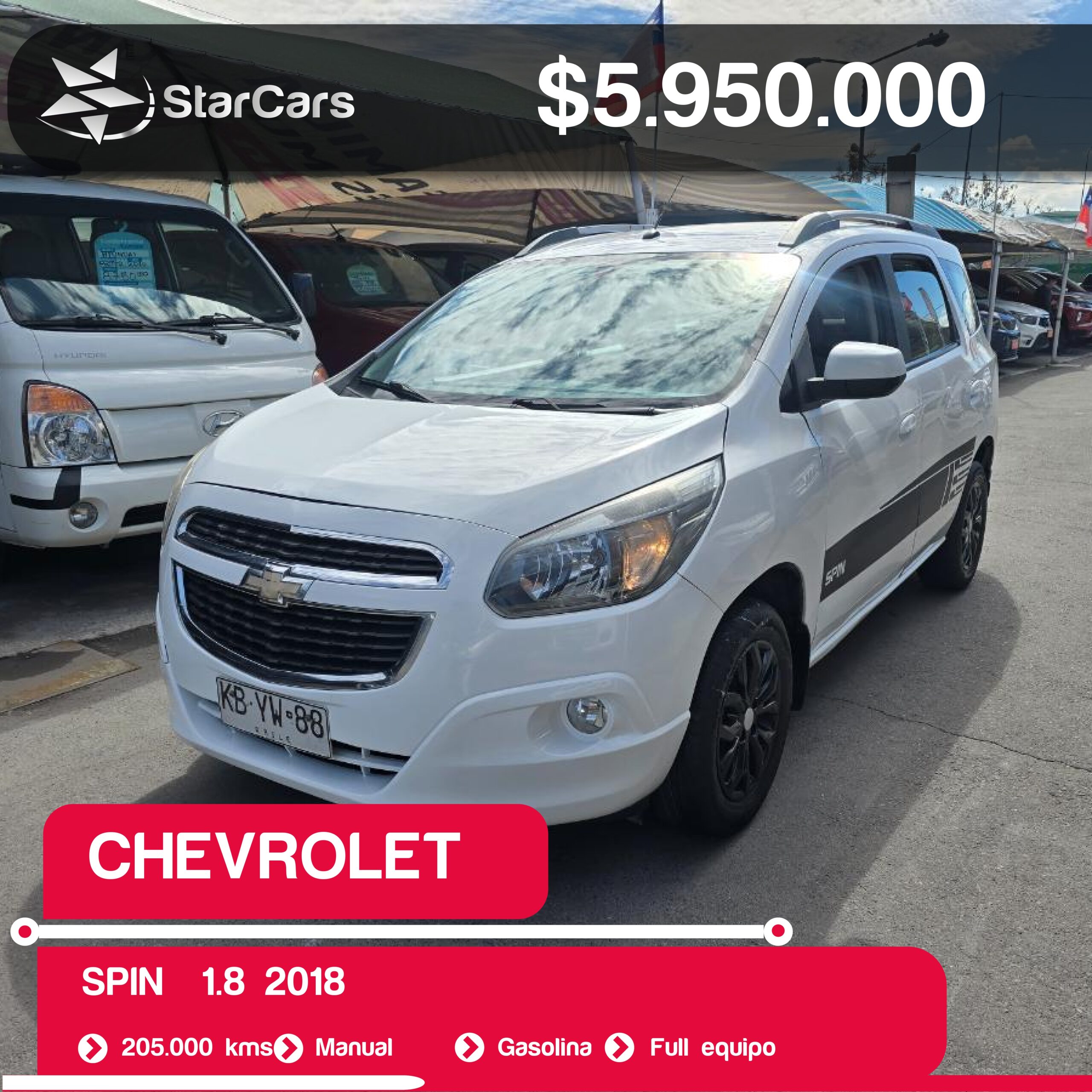 CHEVROLET SPIN  2018 1.8CC