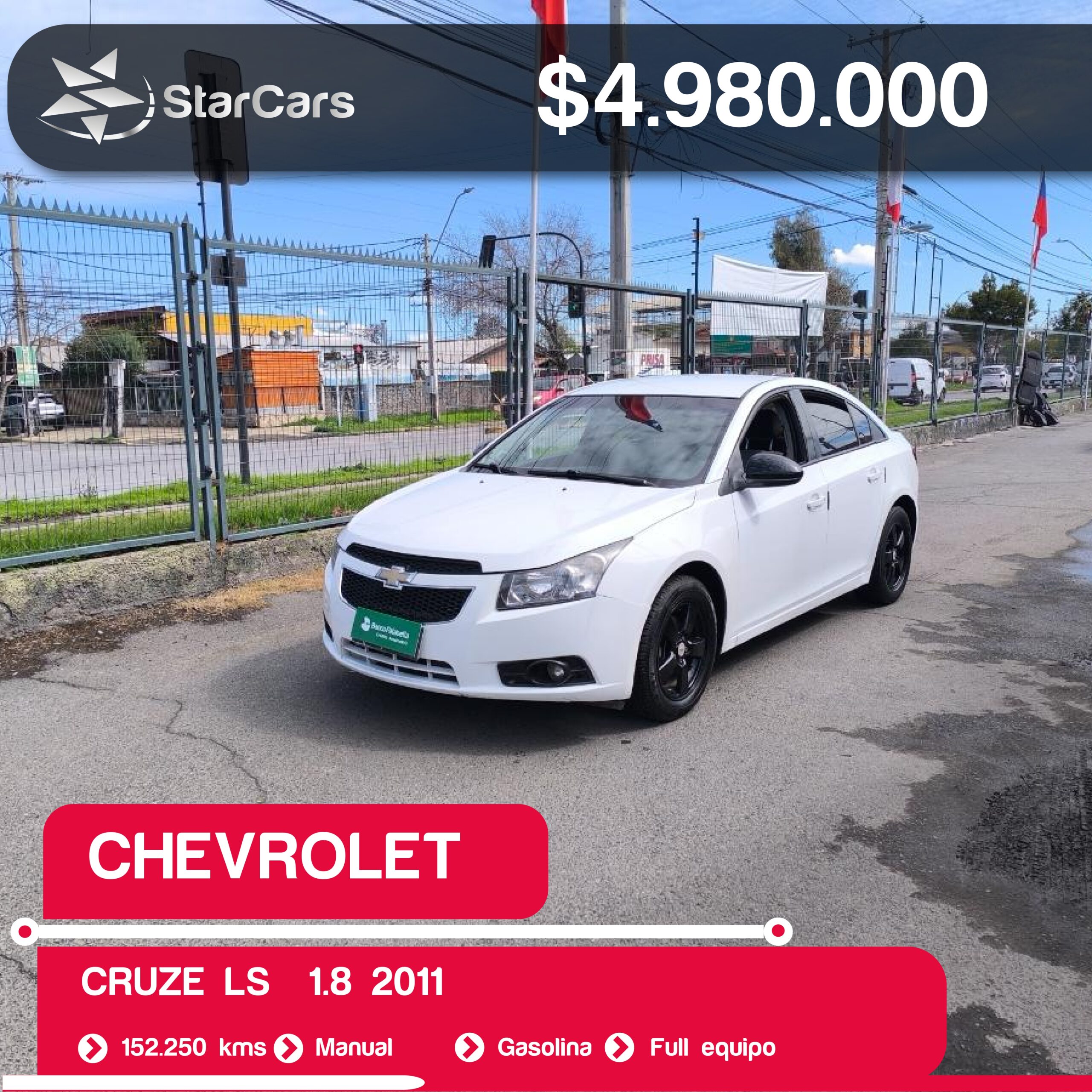 CHEVROLET CRUZE LS  2011 1.8CC