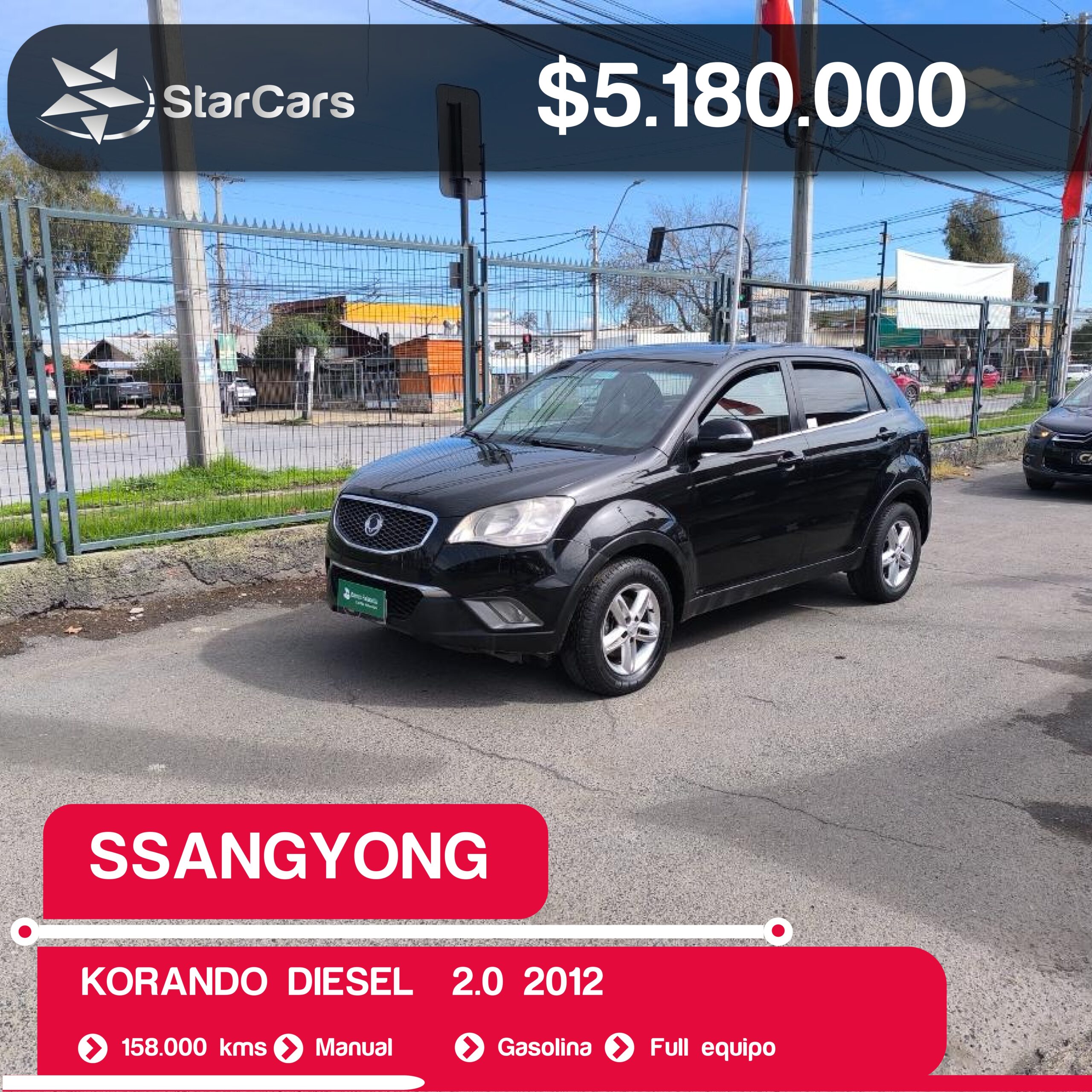 SSANGYONG KORANDO DIESEL  2012 2.0CC