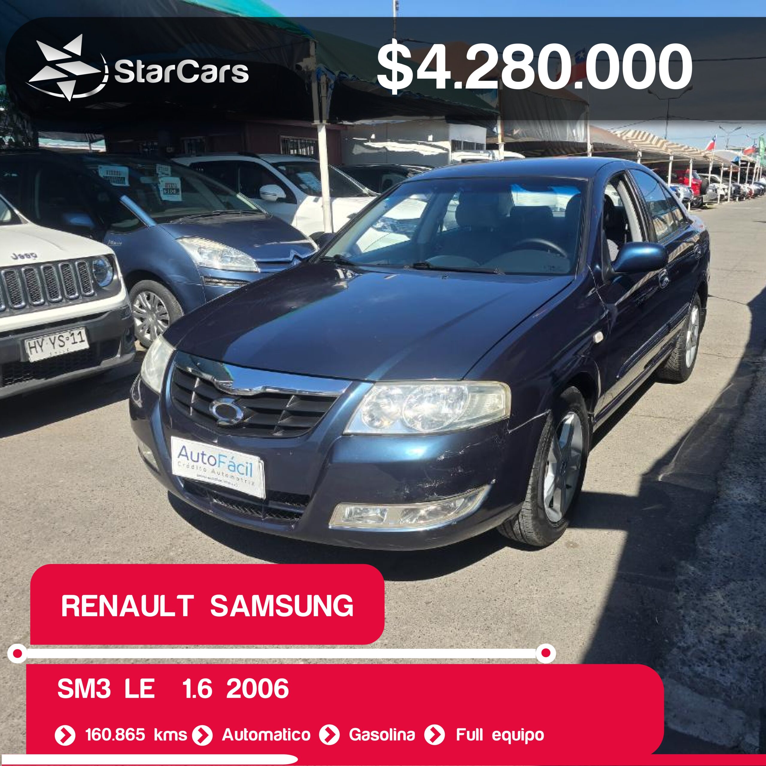 RENAULT SAMSUNG SM3 LE  2006 1.6CC