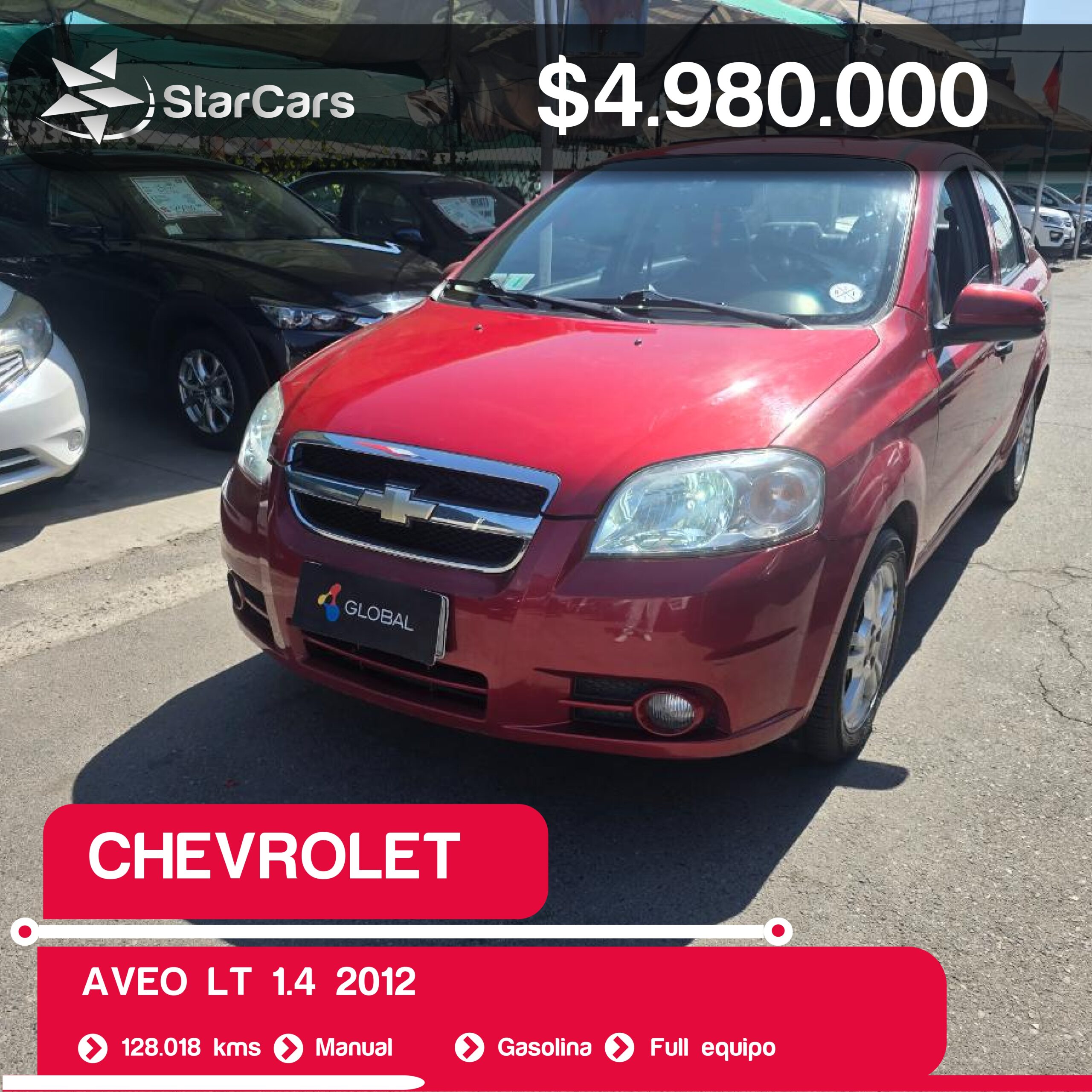 CHEVROLET AVEO LT 2012 1.4CC