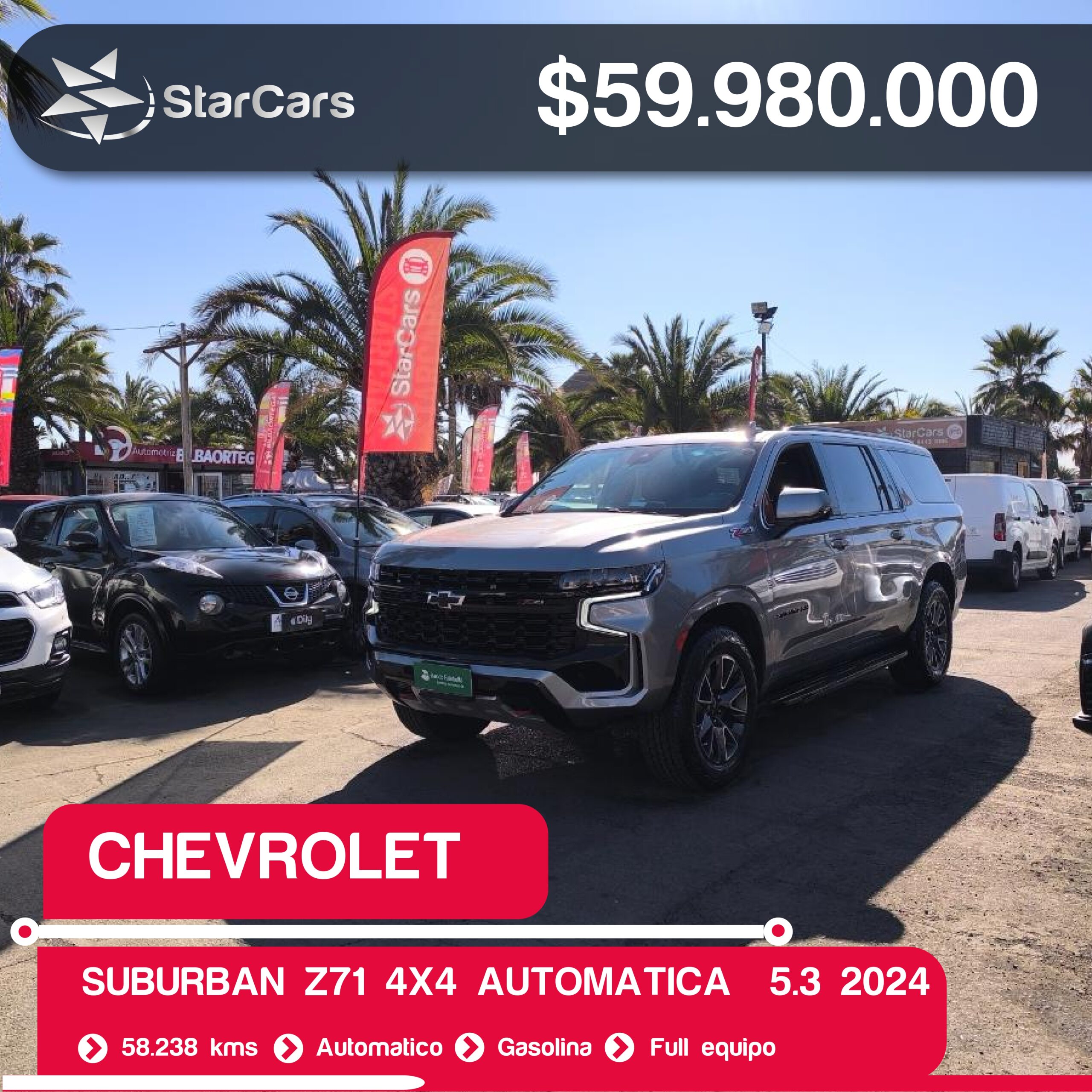 CHEVROLET SUBURBAN Z71 4X4 AUTOMATICA  2024 5.3CC
