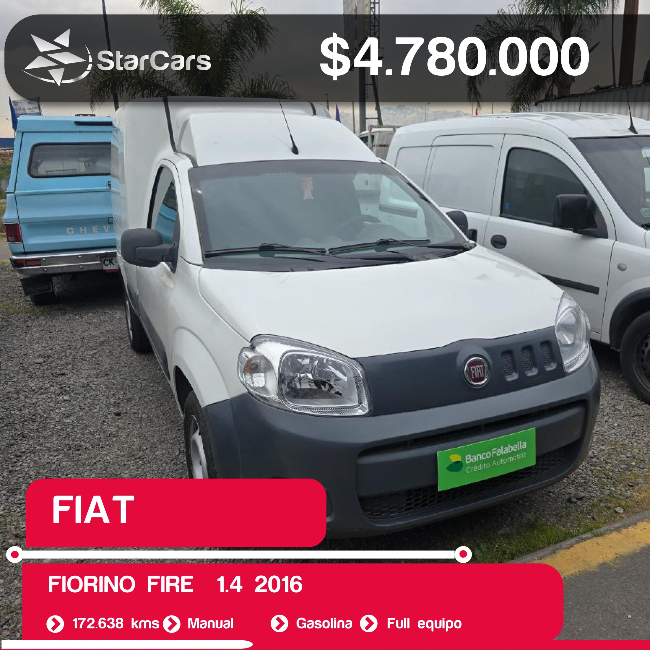 FIAT FIORINO FIRE  2016 1.4CC