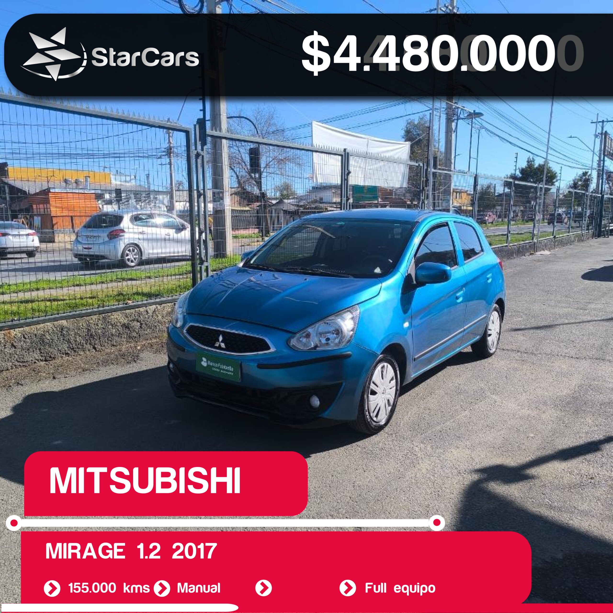 MITSUBISHI MIRAGE 2017 1.2CC