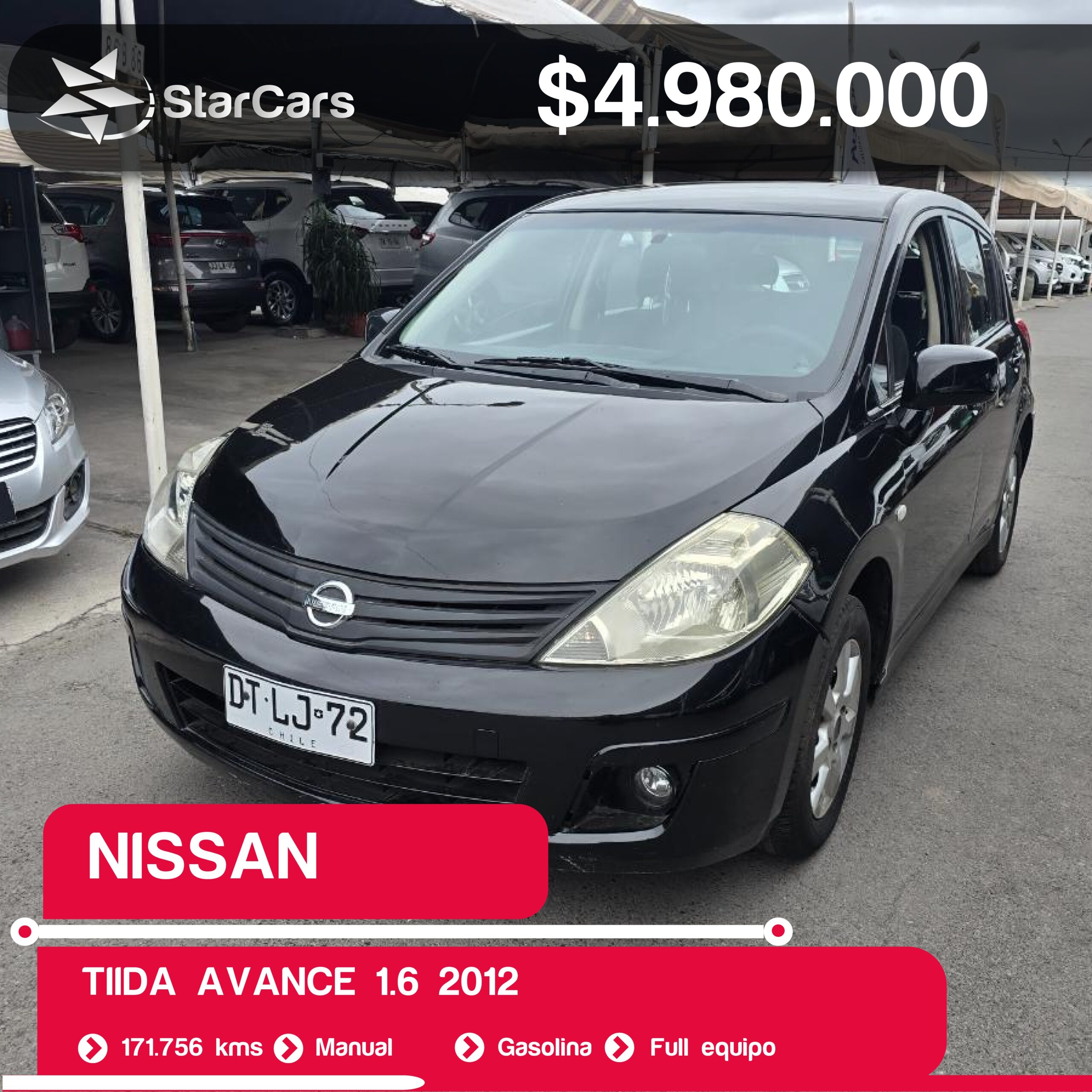 NISSAN TIIDA AVANCE 2012 1.6CC