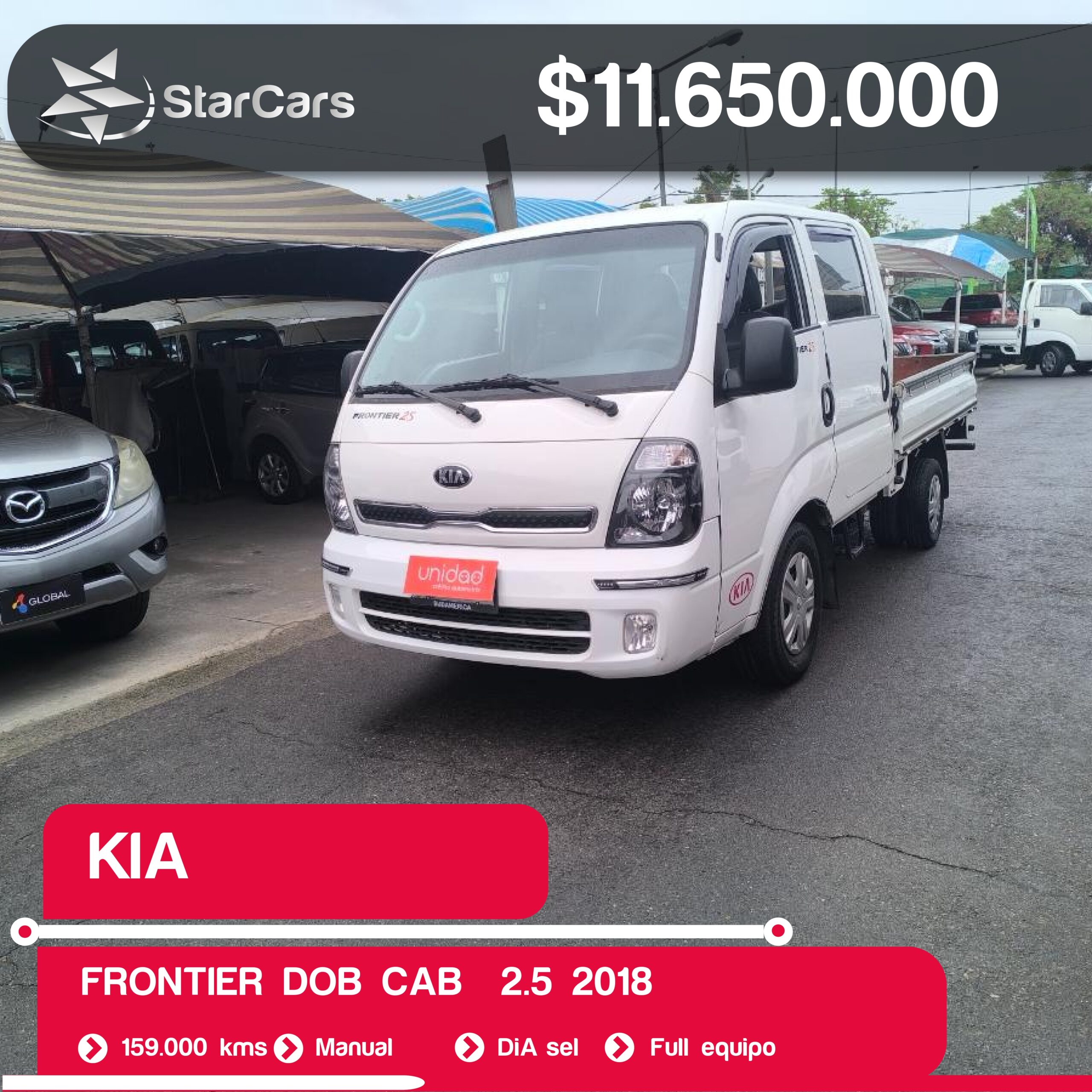 KIA FRONTIER DOB CAB  2018 2.5CC