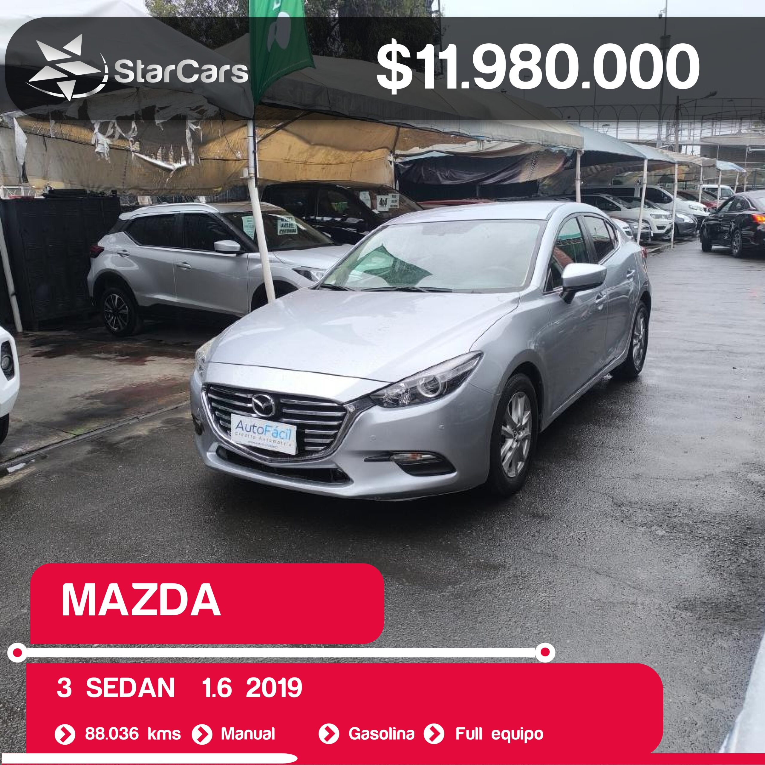 MAZDA 3 SEDAN  2019 1.6CC