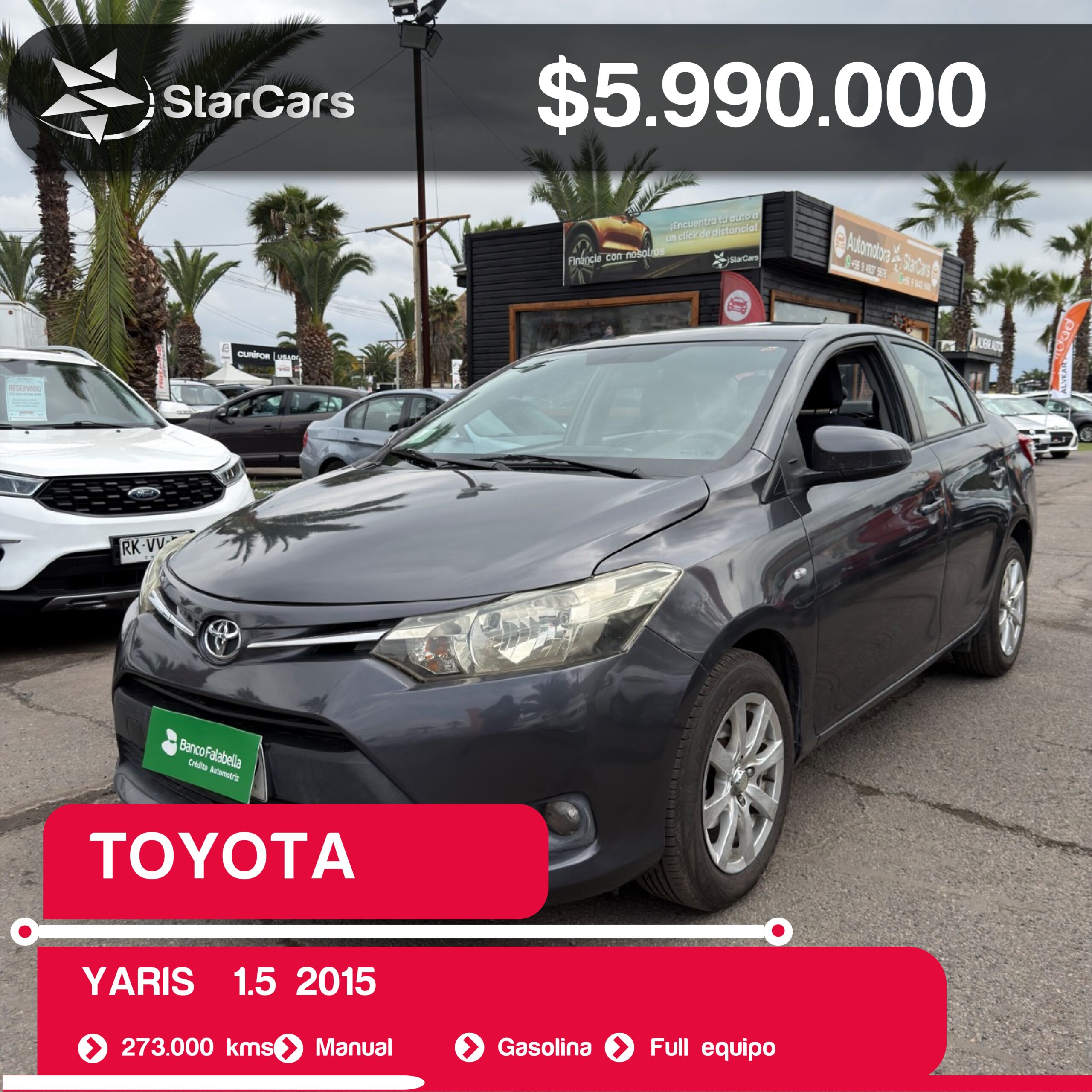 TOYOTA YARIS  2015 1.5CC