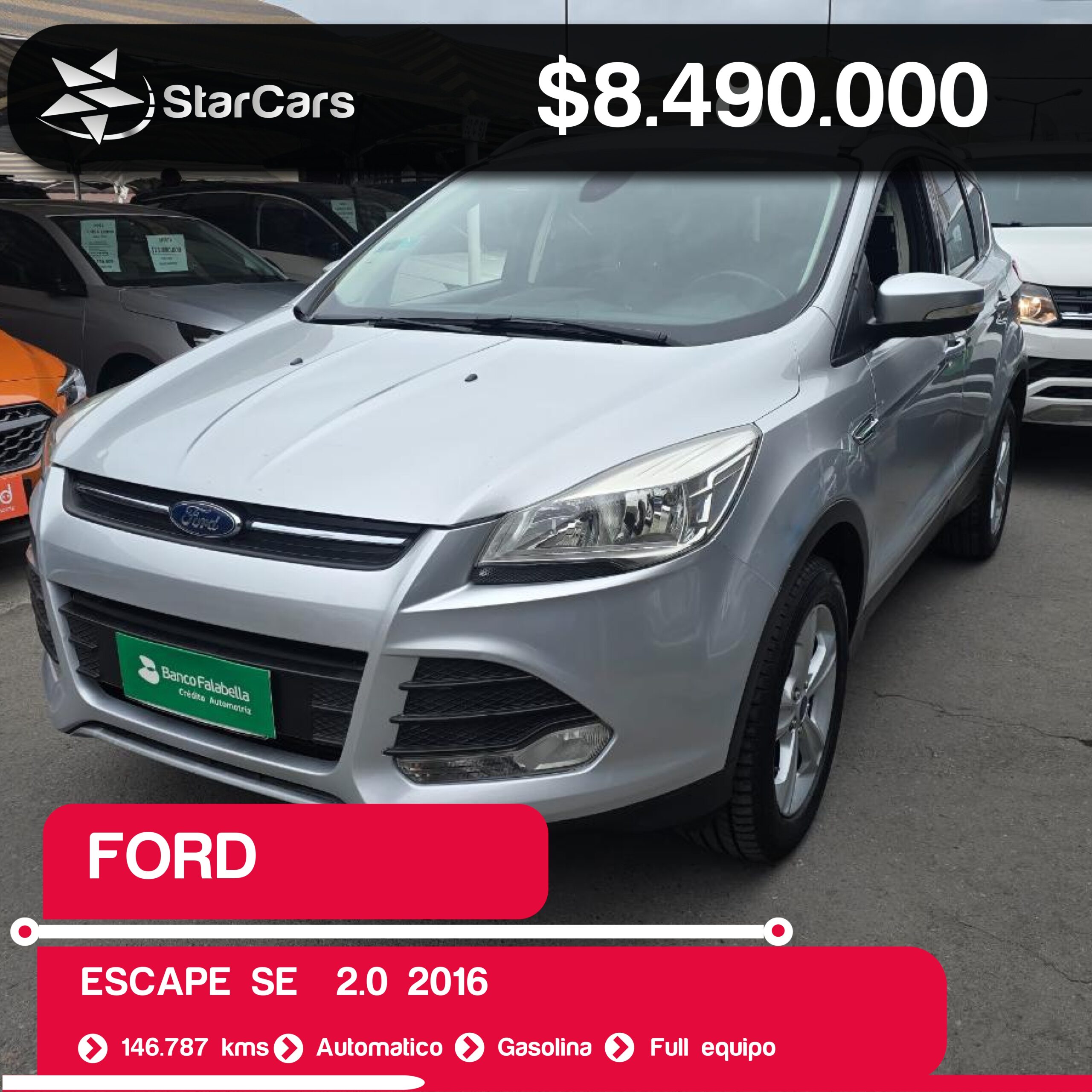 FORD ESCAPE SE  2016 2.0CC