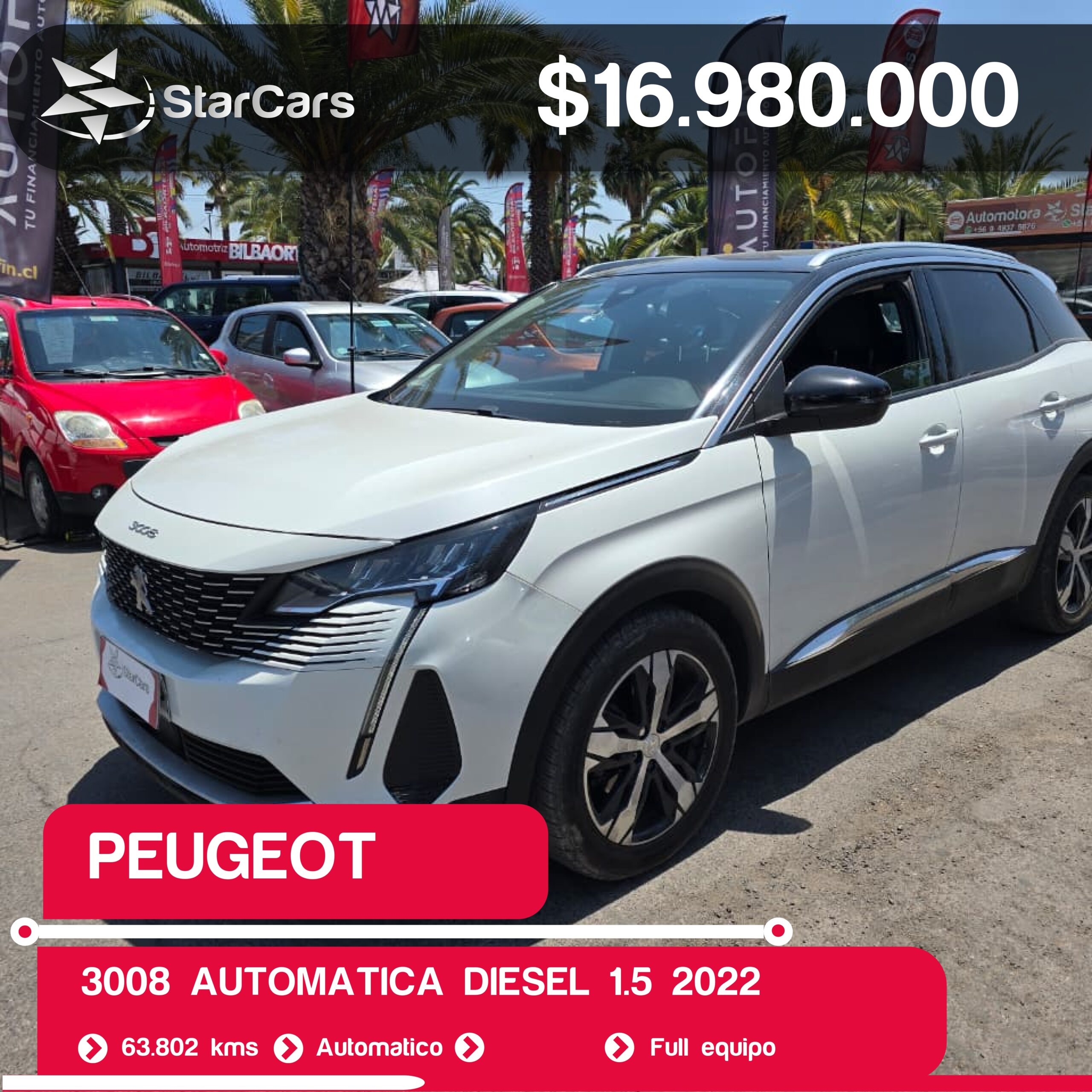 PEUGEOT 3008 AUTOMATICA DIESEL 2022 1.5CC