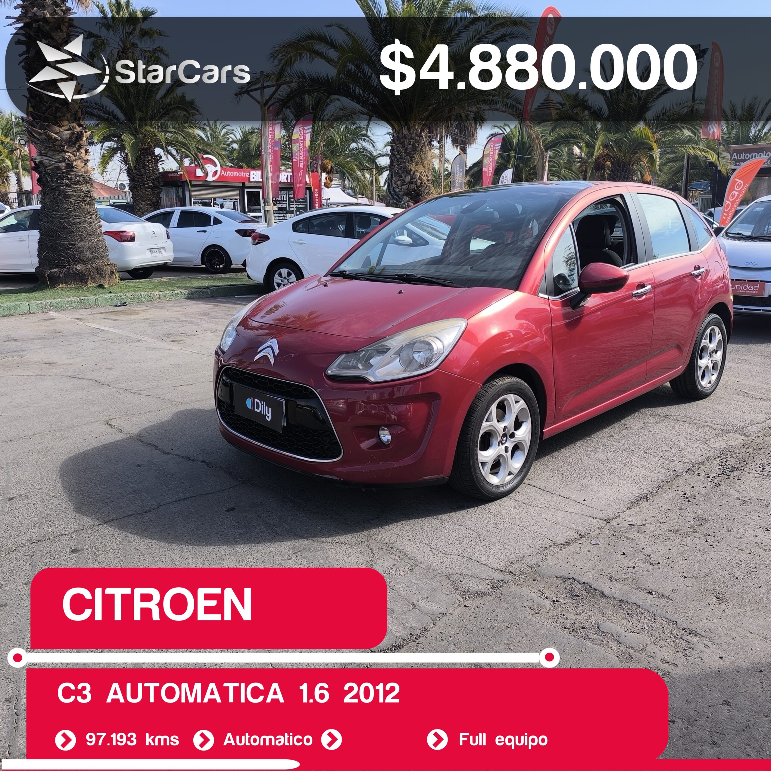 CITROEN C3 AUTOMATICA 2012 1.6CC